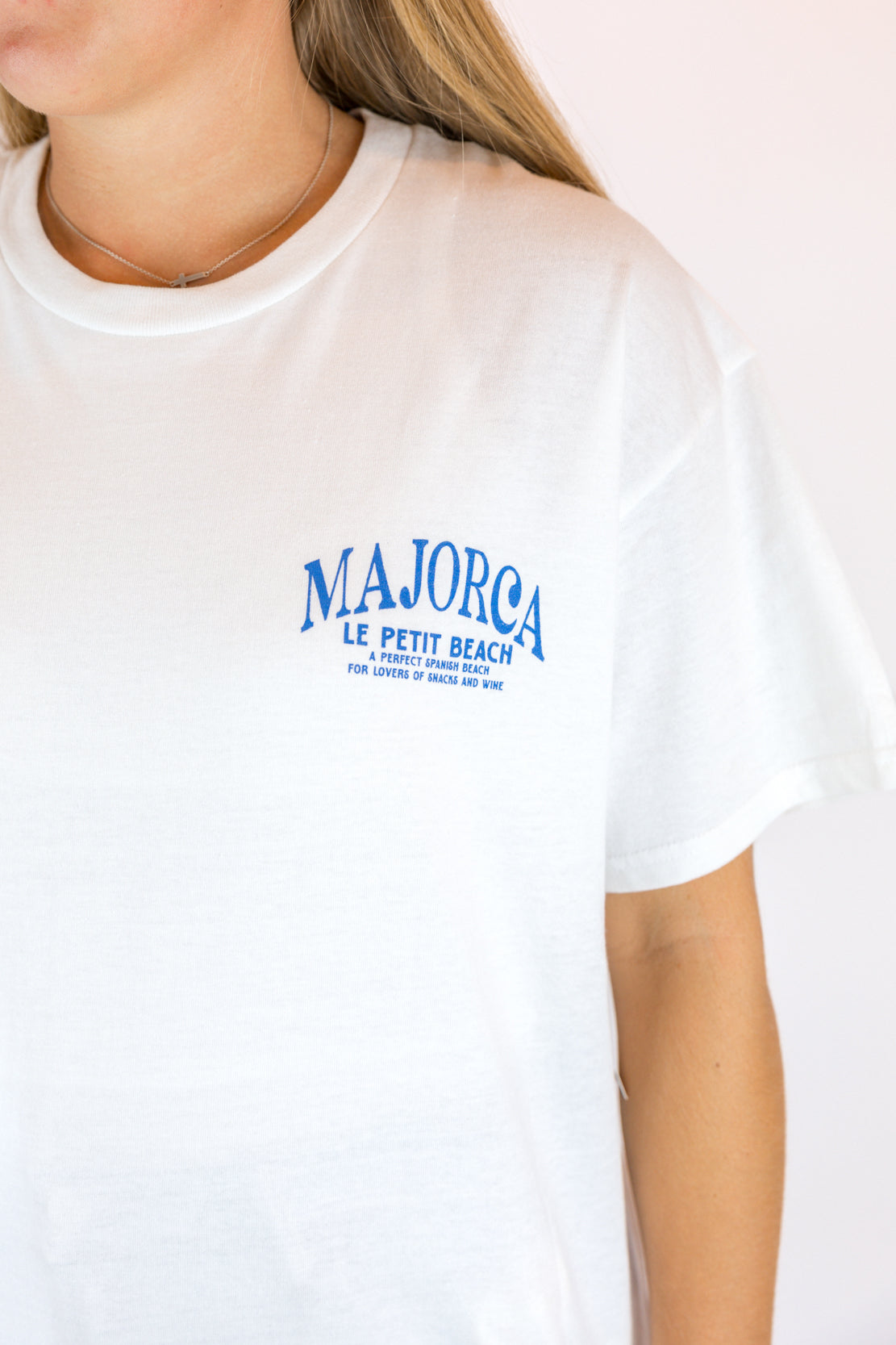 Majorca Beach Day Tee | White