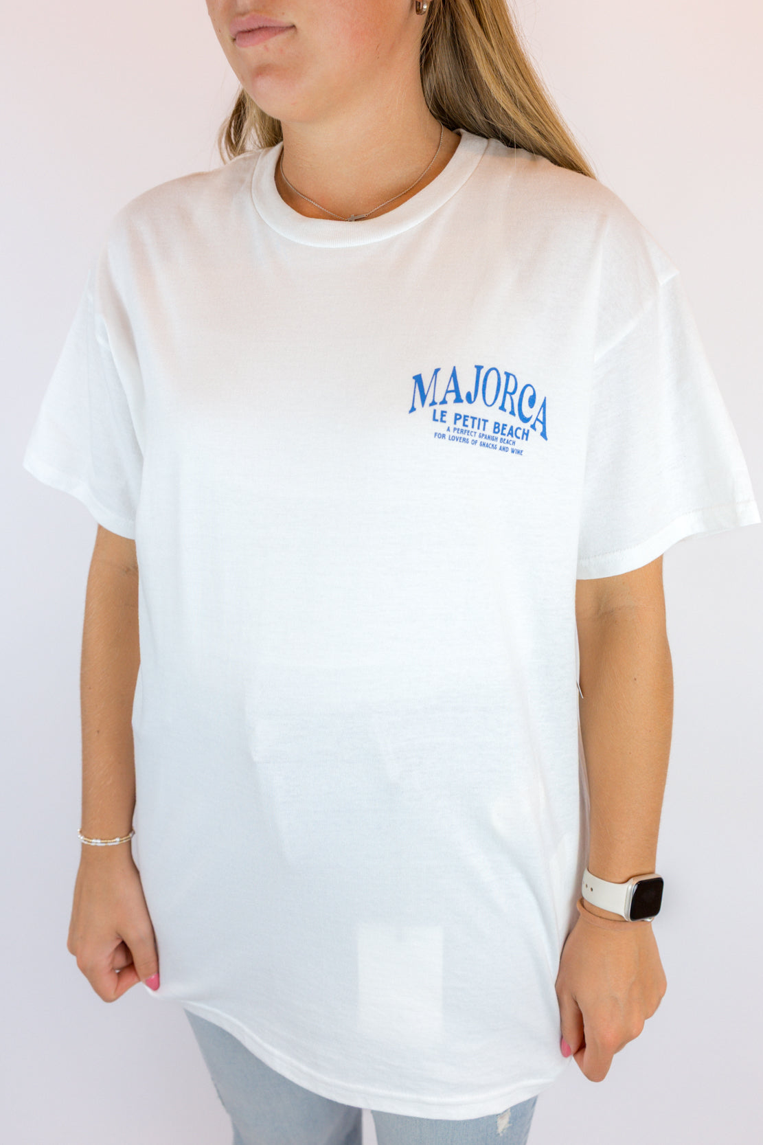 Majorca Beach Day Tee | White