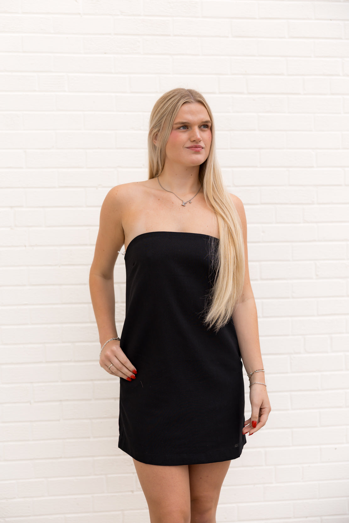 Lyla Strapless Mini Dress | Black