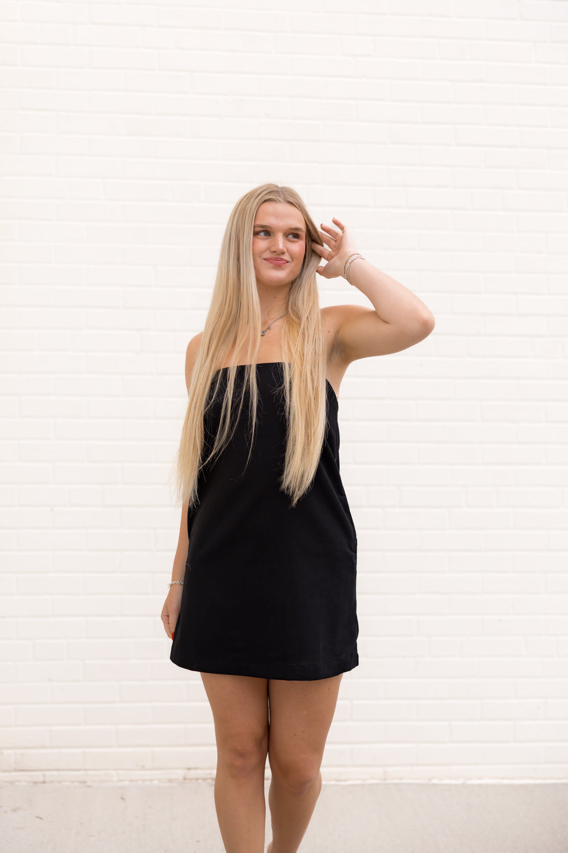 Lyla Strapless Mini Dress | Black