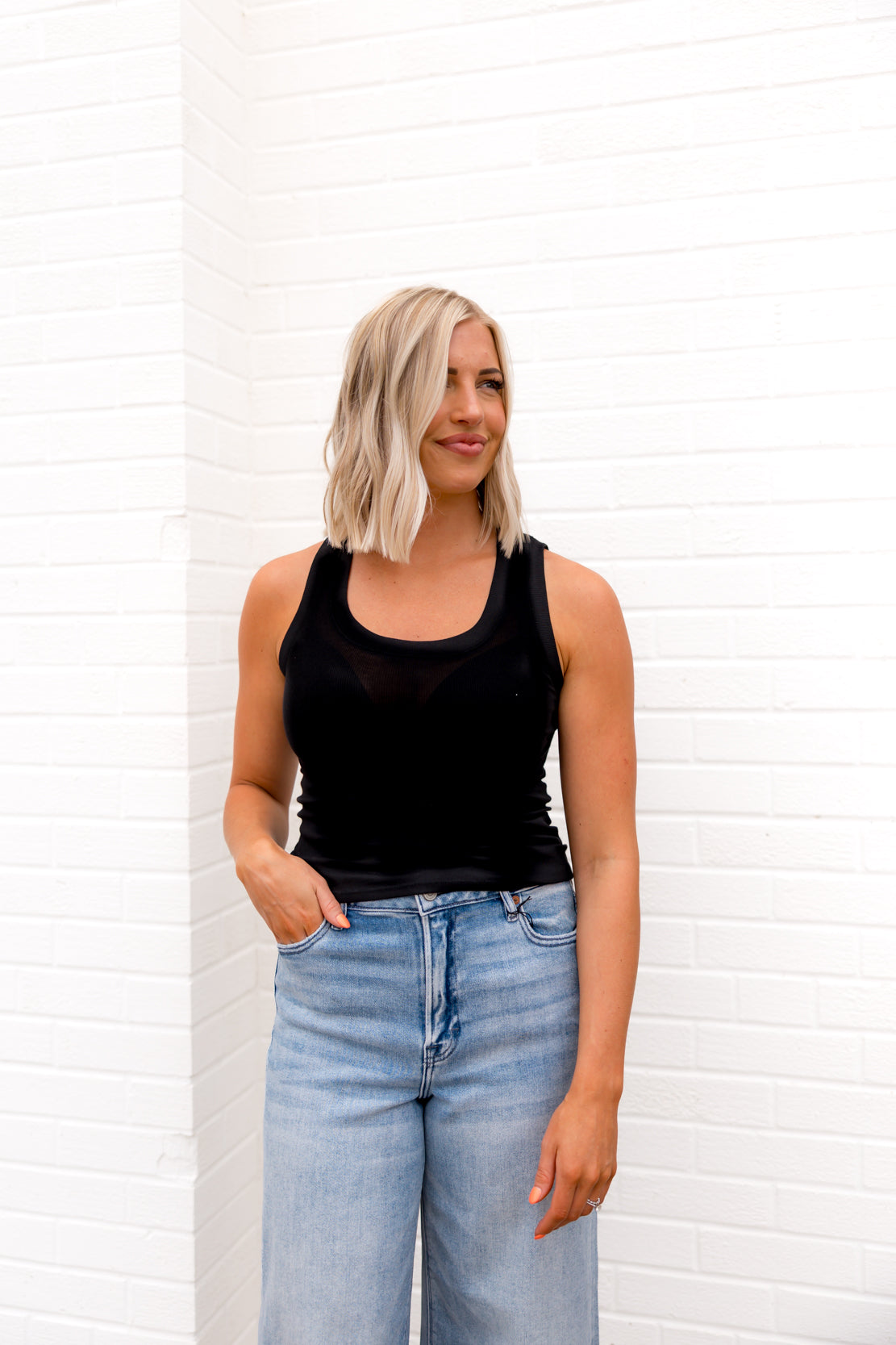 U-Neck Tank | Black