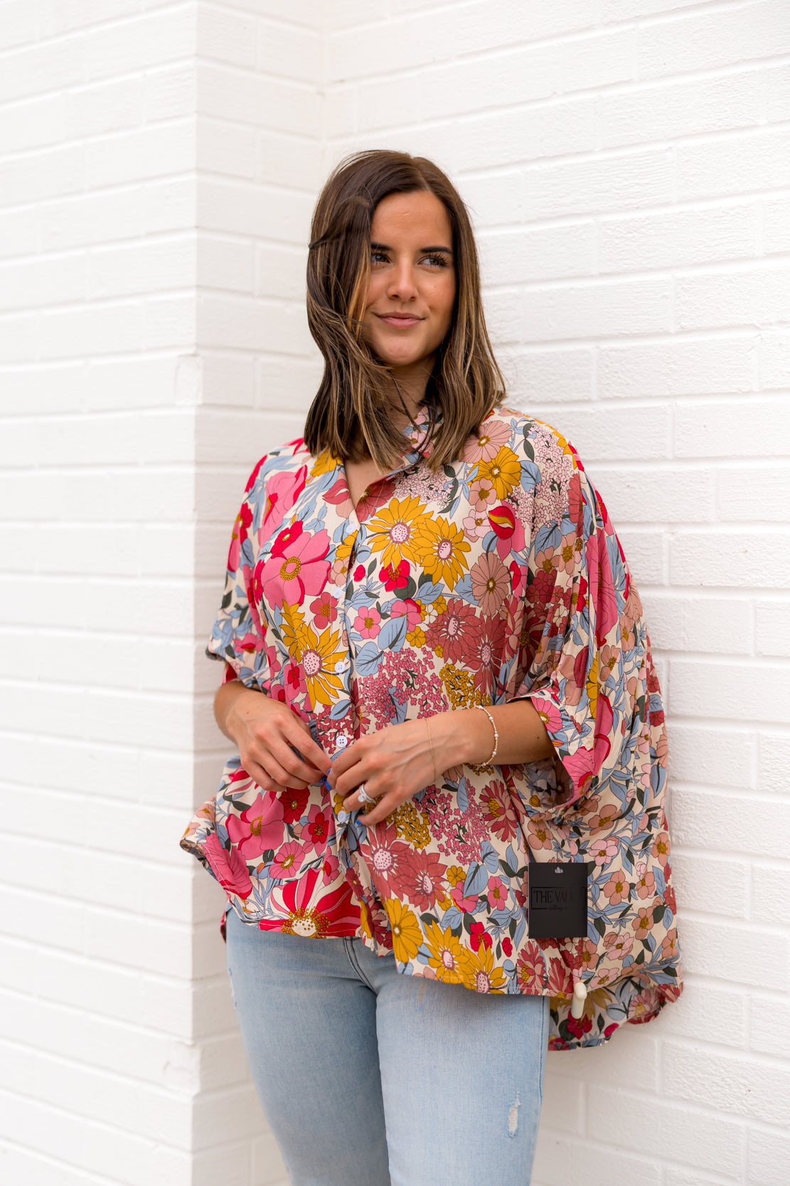 Kelly Floral Top | Rose Mix