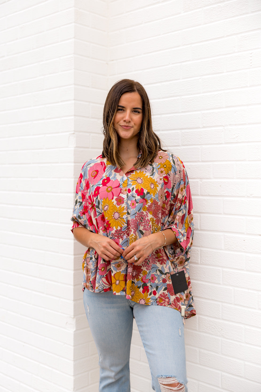Kelly Floral Top | Rose Mix