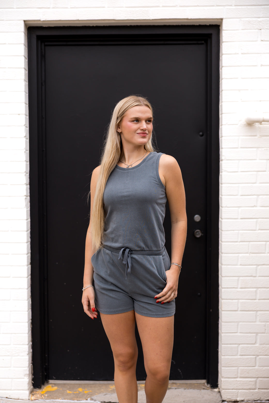 Joey Tank Romper | Vintage Indigo
