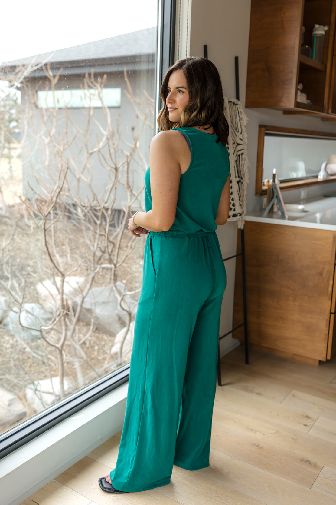 Maggie Knit Jumpsuit | Pine Green