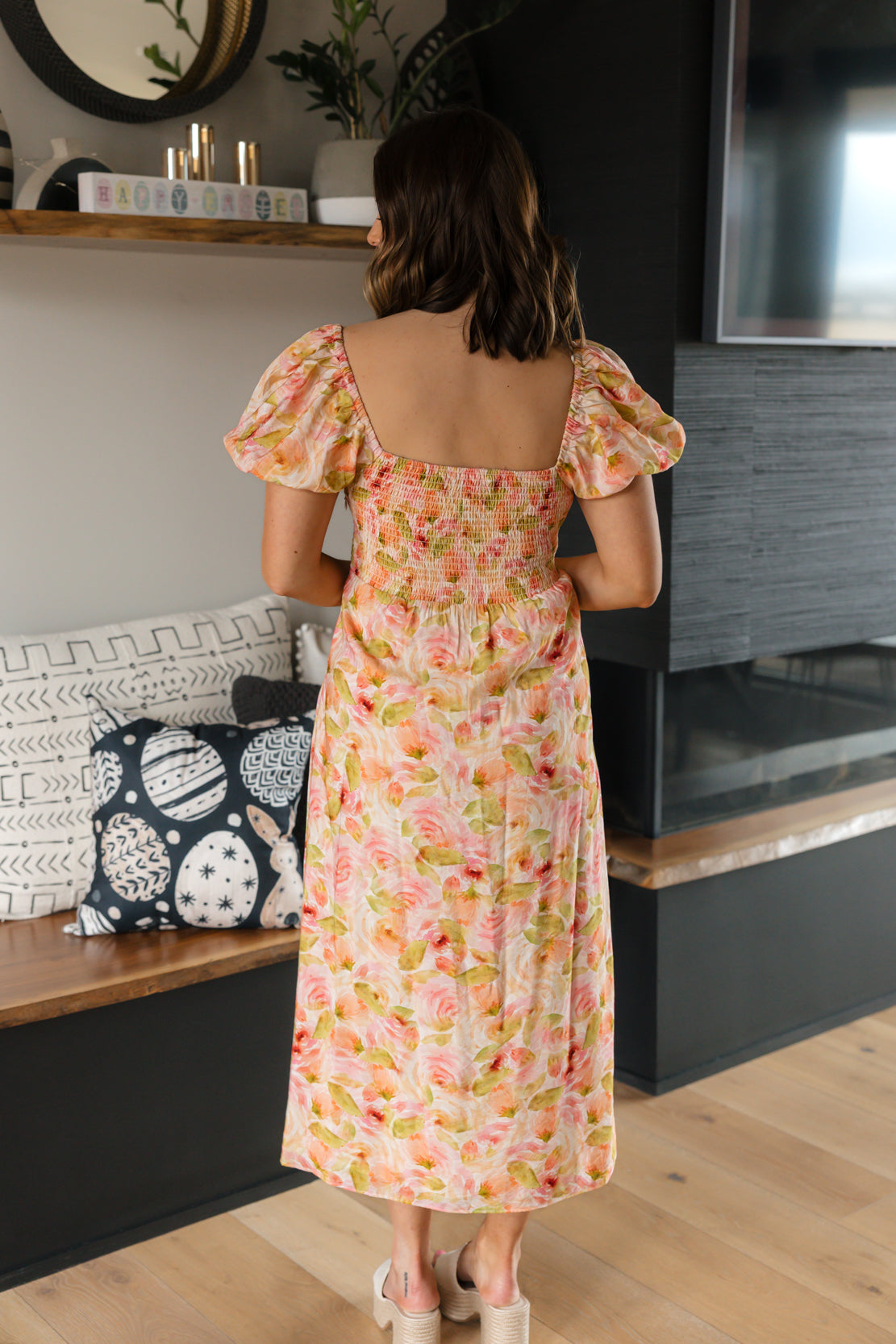 Lexi Floral Midi Dress | Pink Multi