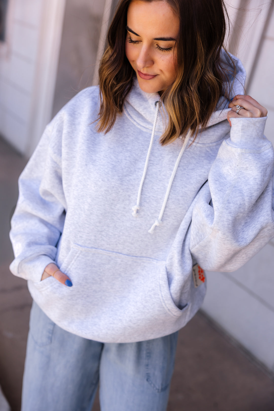 Final Call Hoodie | White Heather Grey