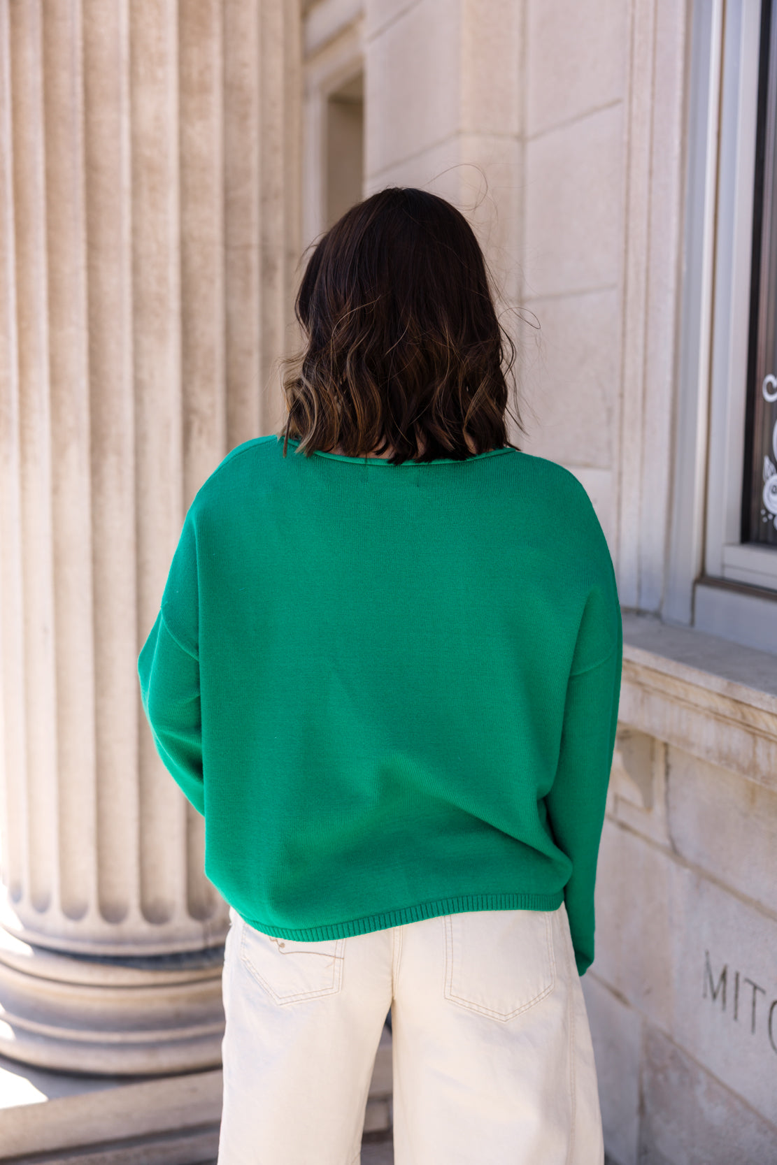 June Boat Neck Sweater | Green