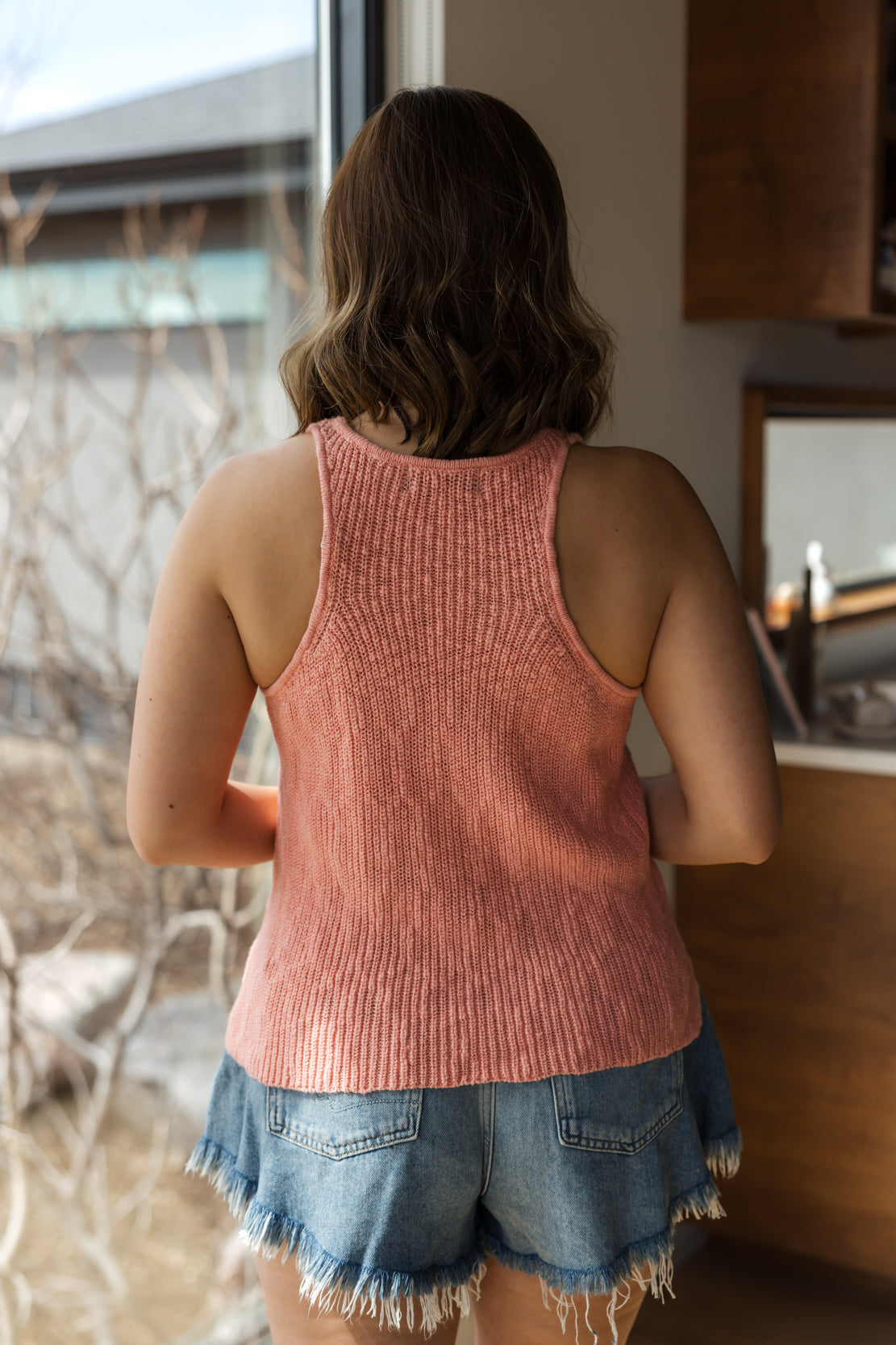 Chloe Sweater Tank | Peach Pink