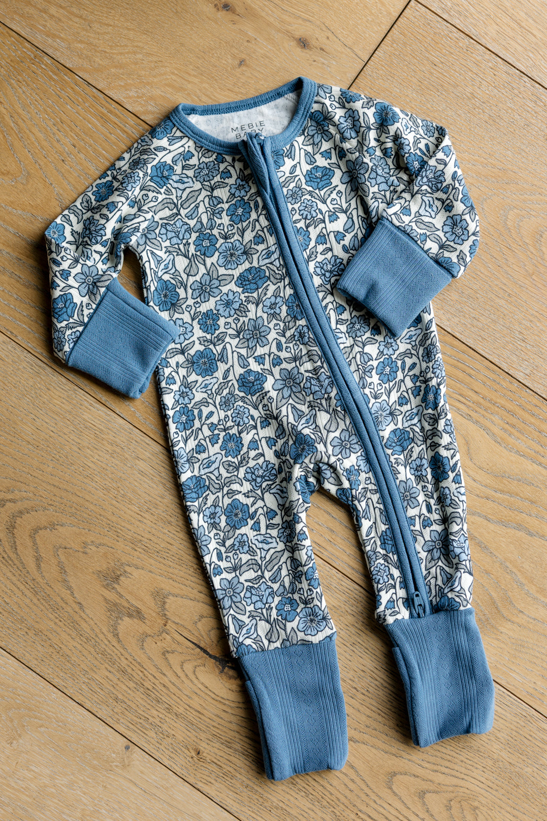 Mebie Baby Convertible Romper | Bluebell Pointelle