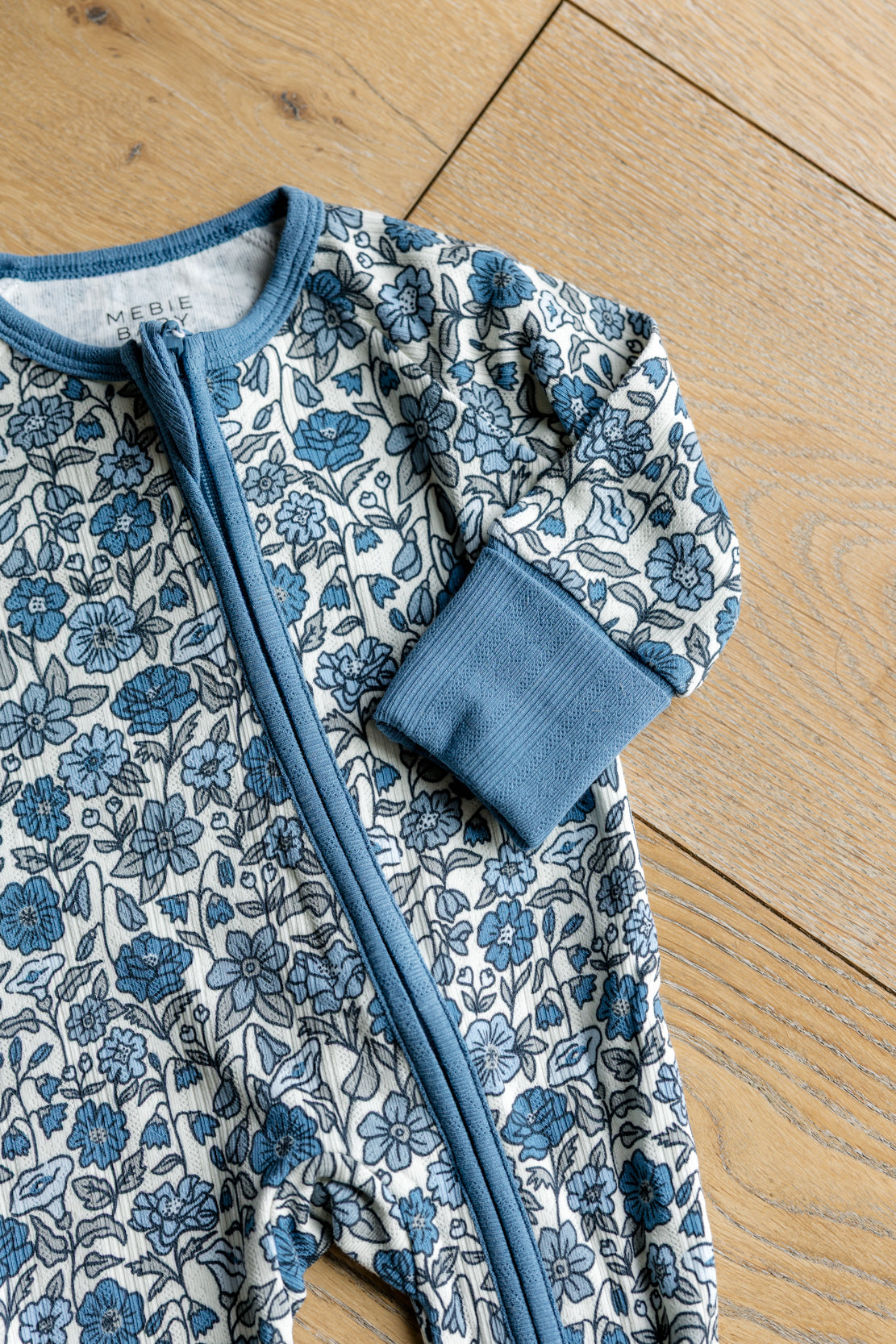 Mebie Baby Convertible Romper | Bluebell Pointelle