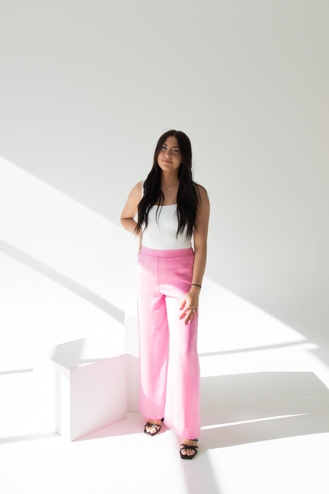 Kara Wide Leg Pant | Pink