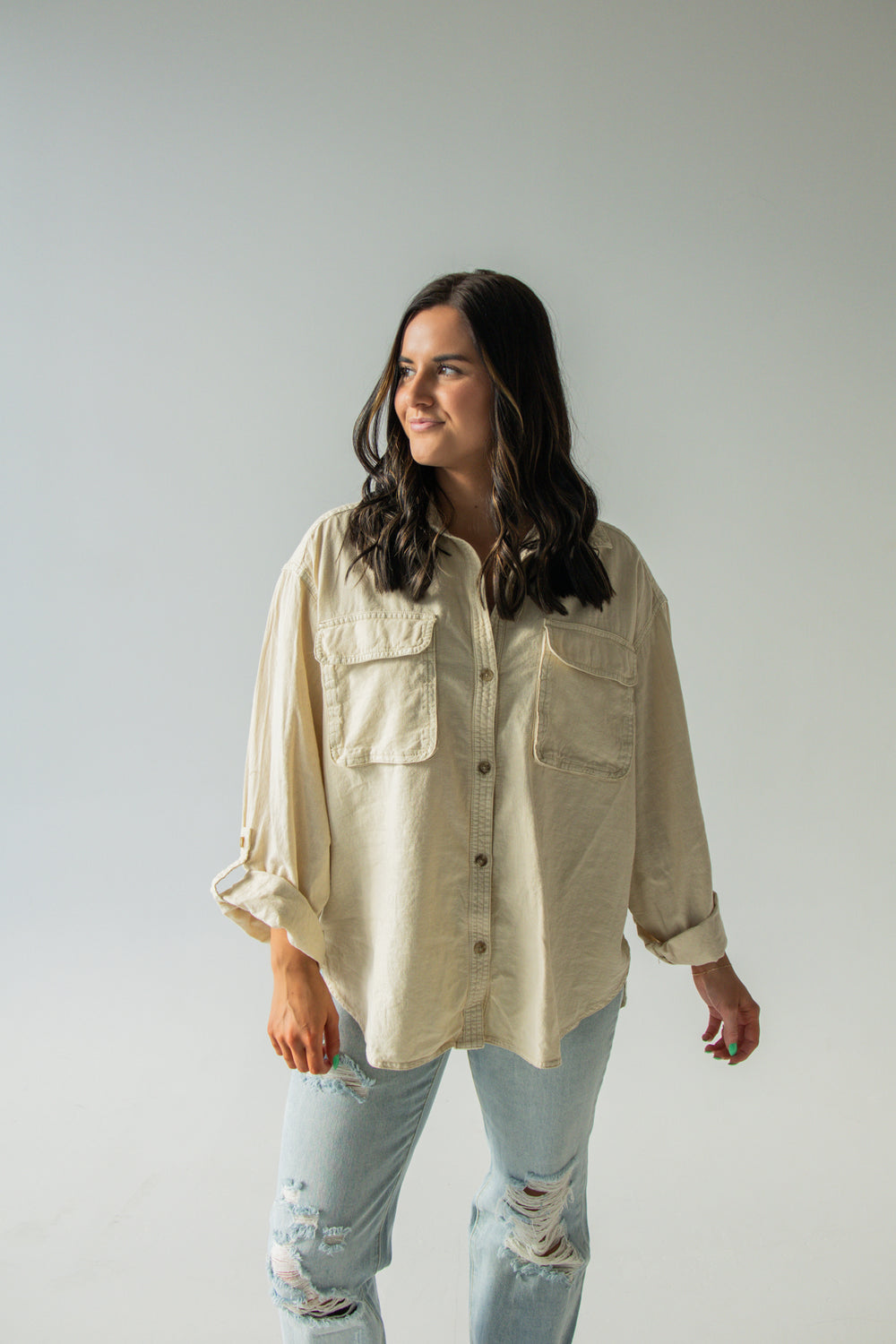 We The Free Made For Sun Linen Shirt | Wet Plaster