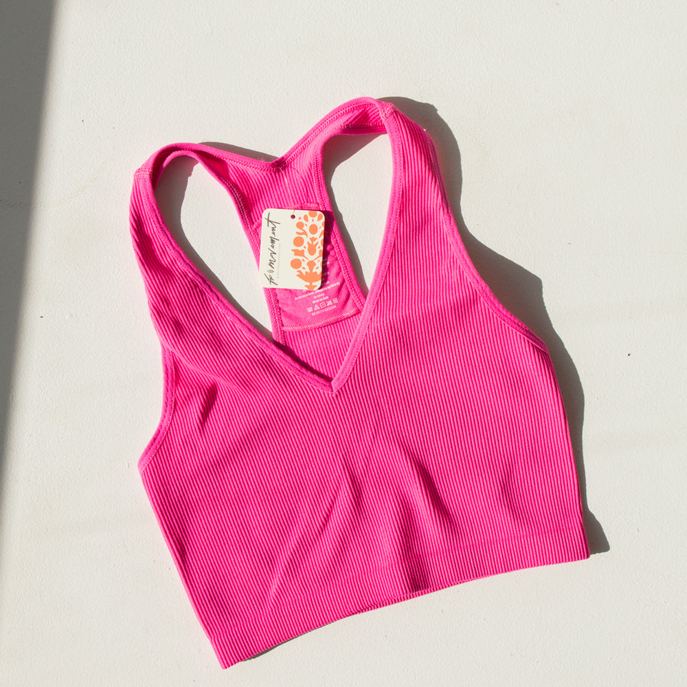 Free Throw Crop Tank | Tropical Pink