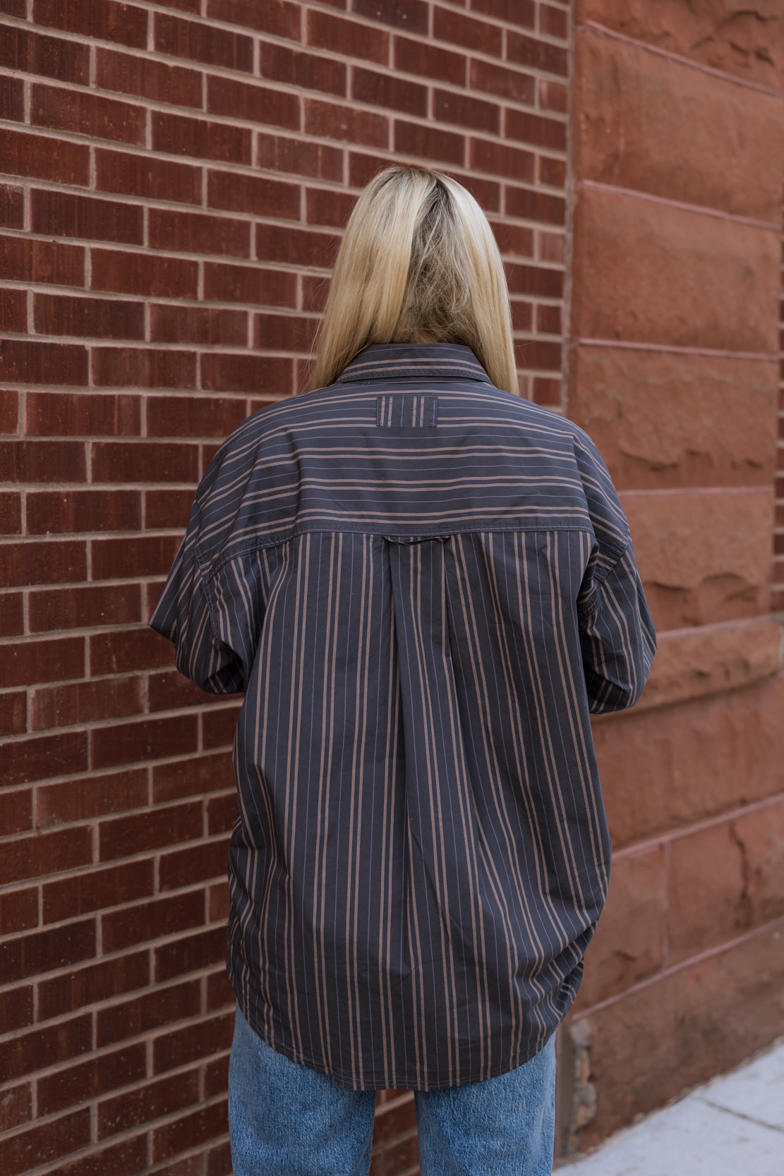 Freddie Striped Shirt | Grey Combo