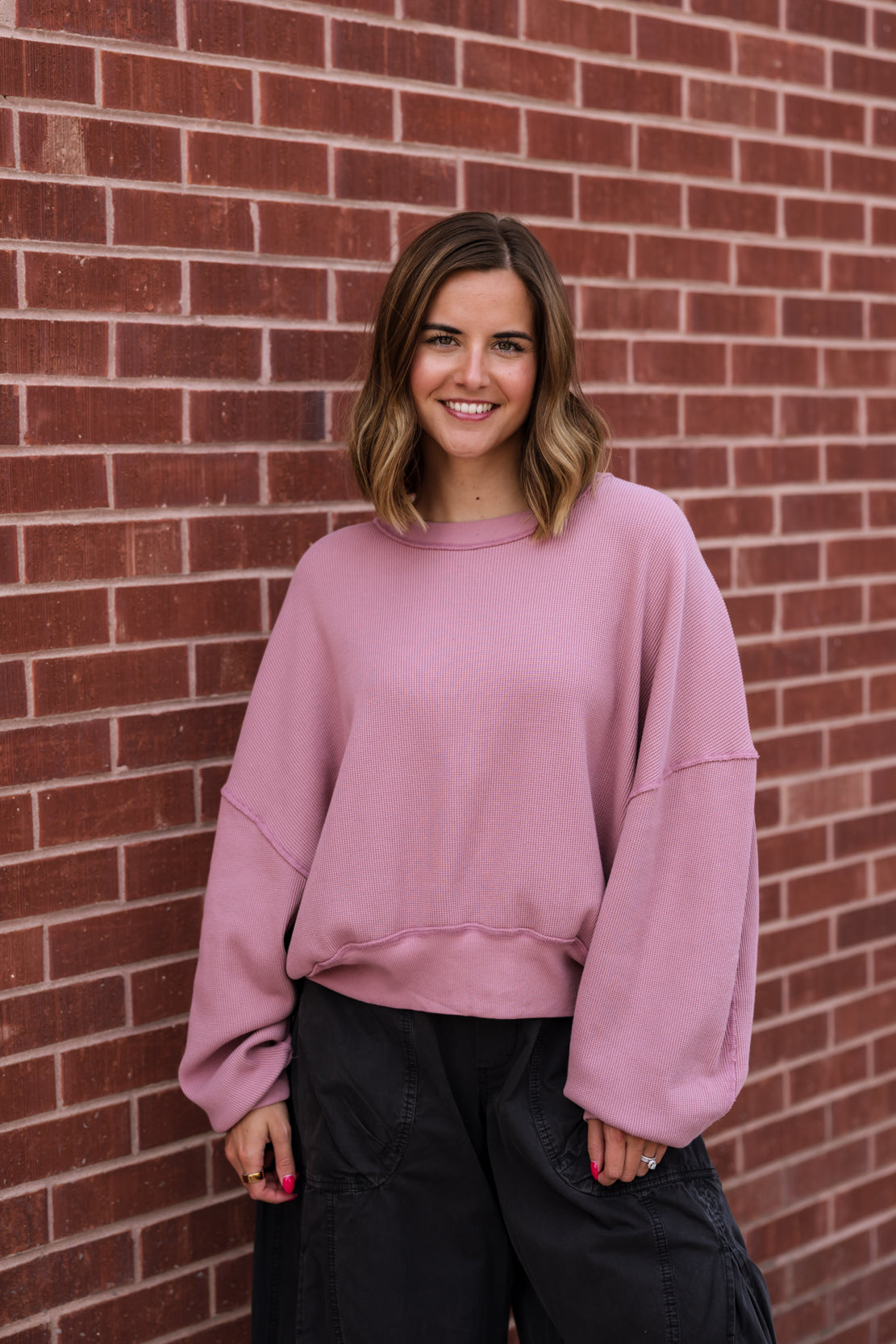 We The Free Skyline Thermal | Rose Raisin