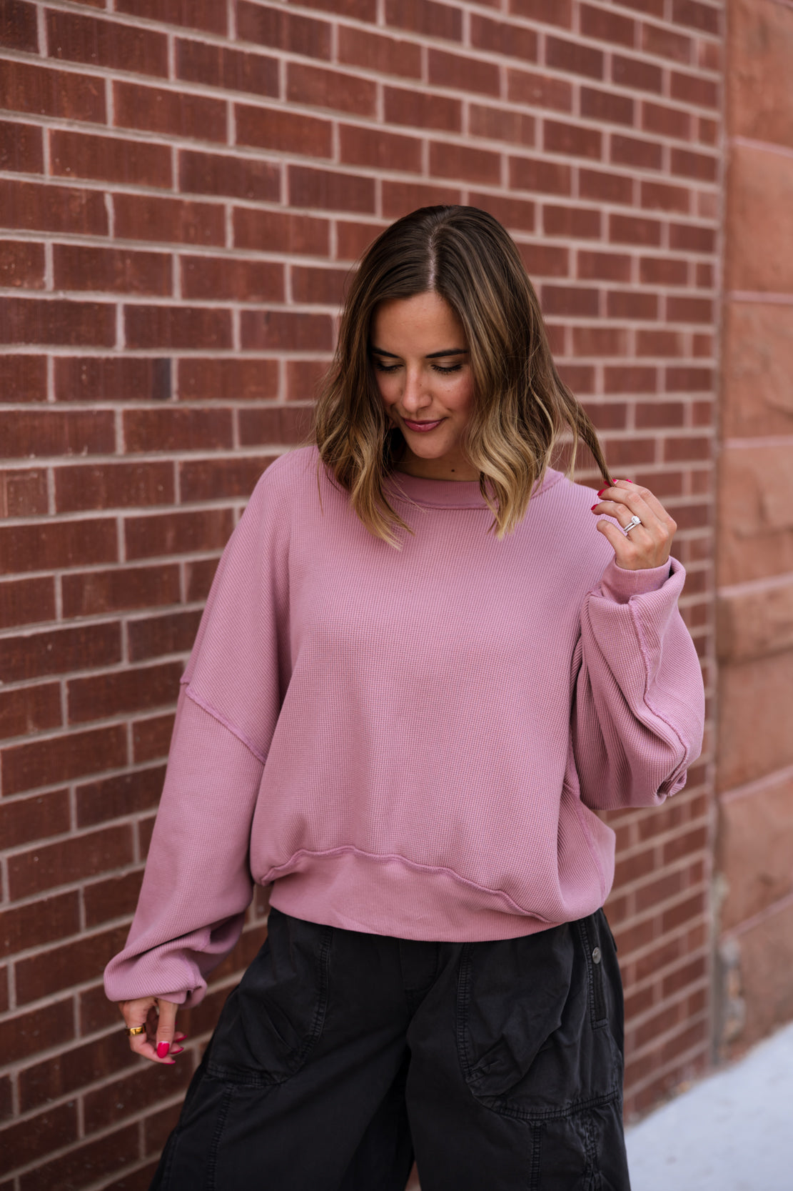 We The Free Skyline Thermal | Rose Raisin