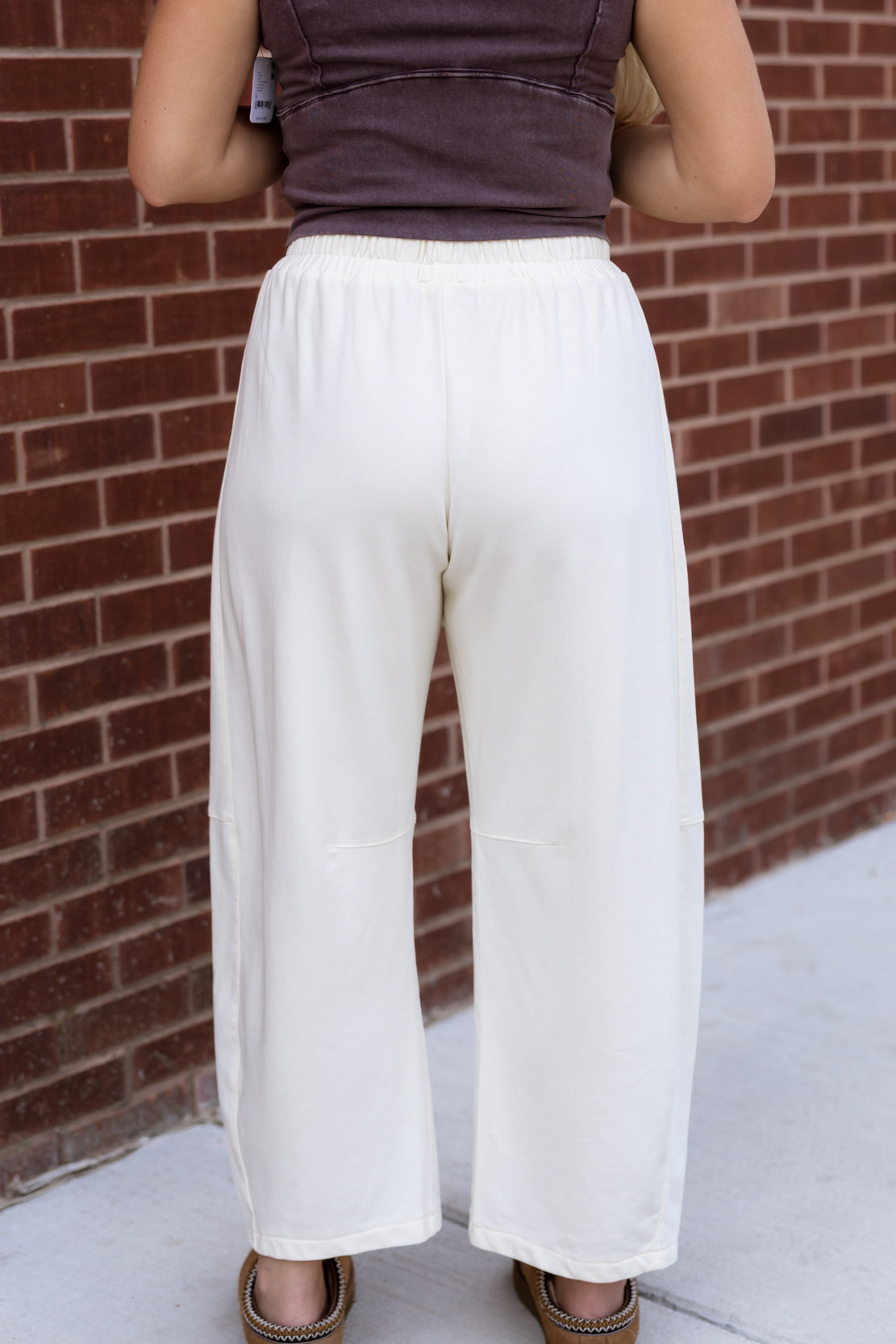 Zoe Barrel Sweatpant | Ivory
