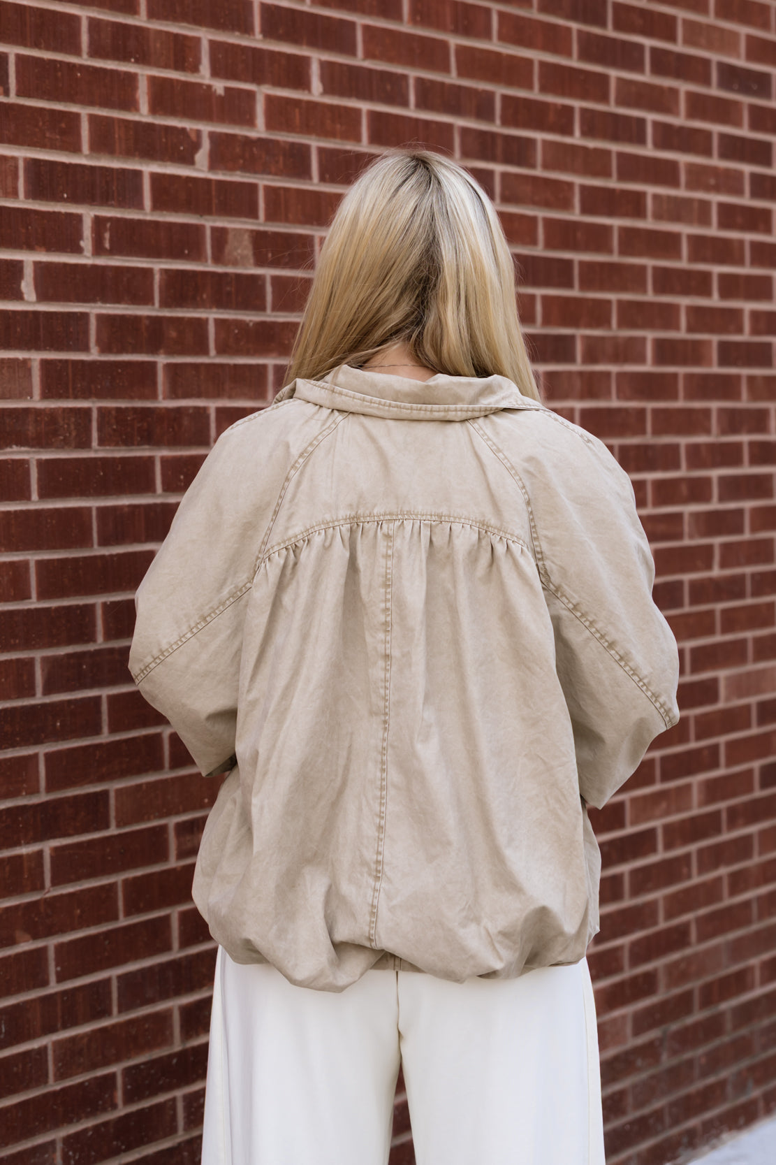 Chelsea Funnel-Neck Jacket | Oatmeal