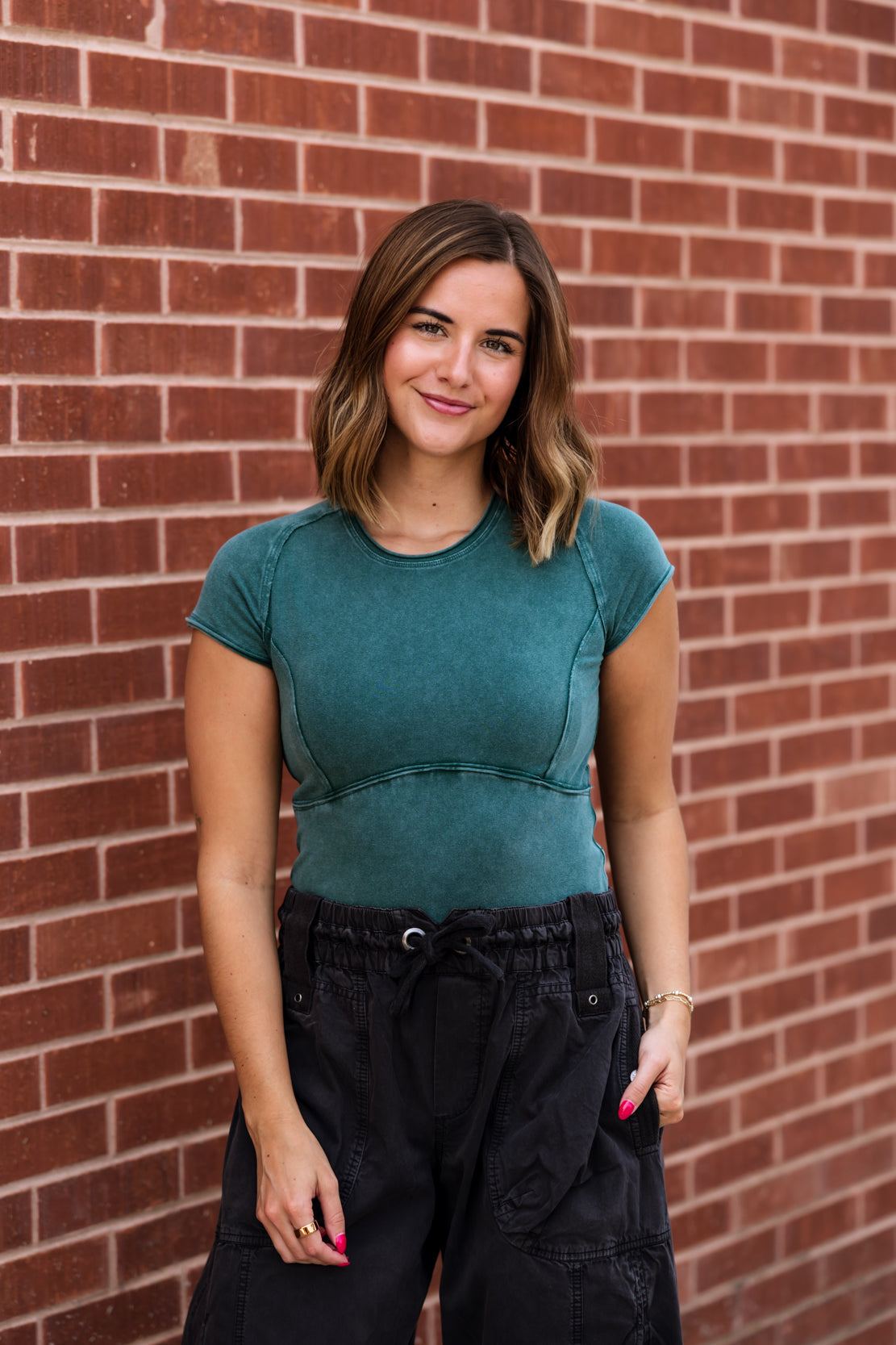 We The Free Protagonist Cropped Cap Sleeve Tee | Rainforest
