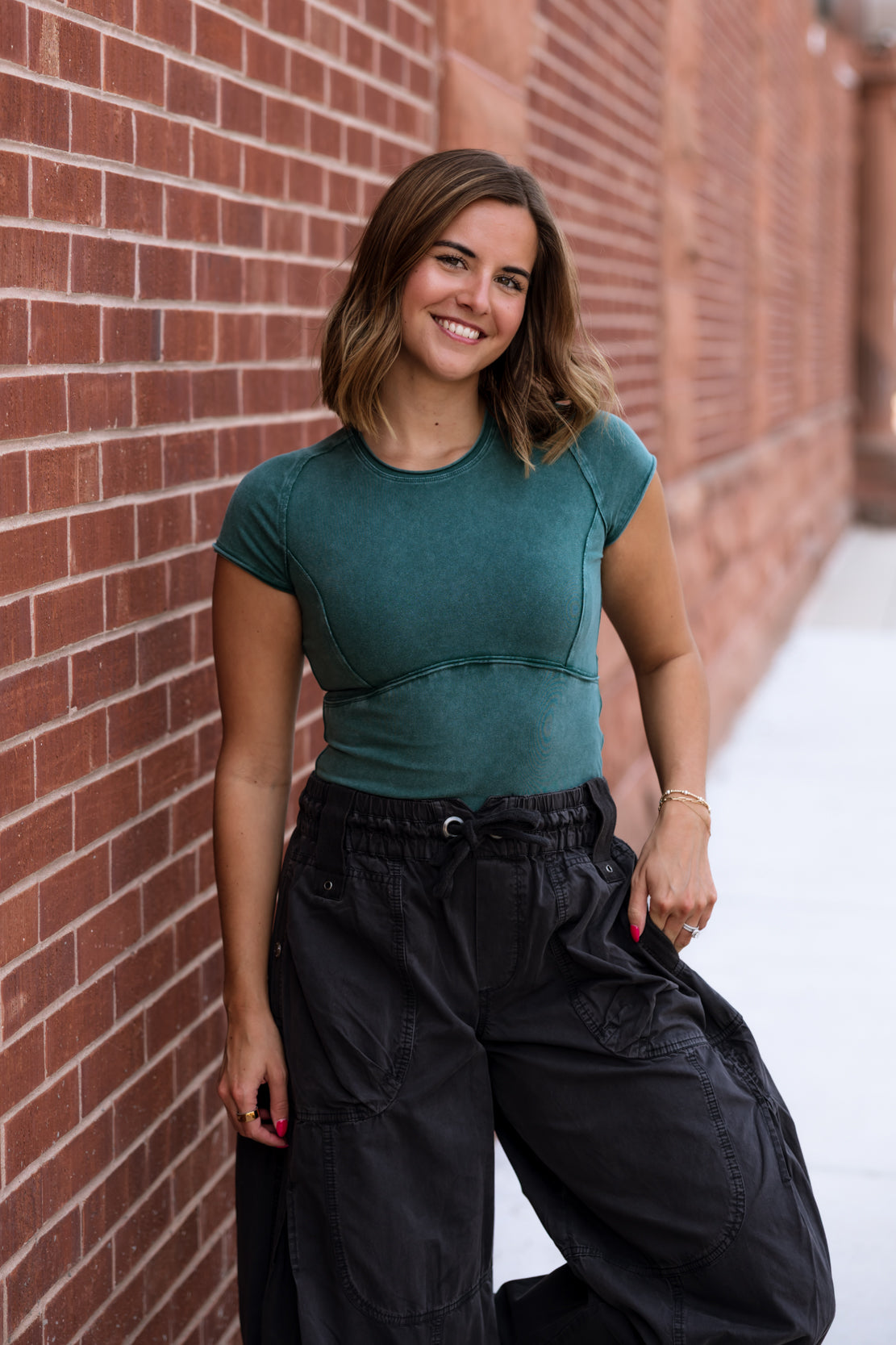 We The Free Protagonist Cropped Cap Sleeve Tee | Rainforest