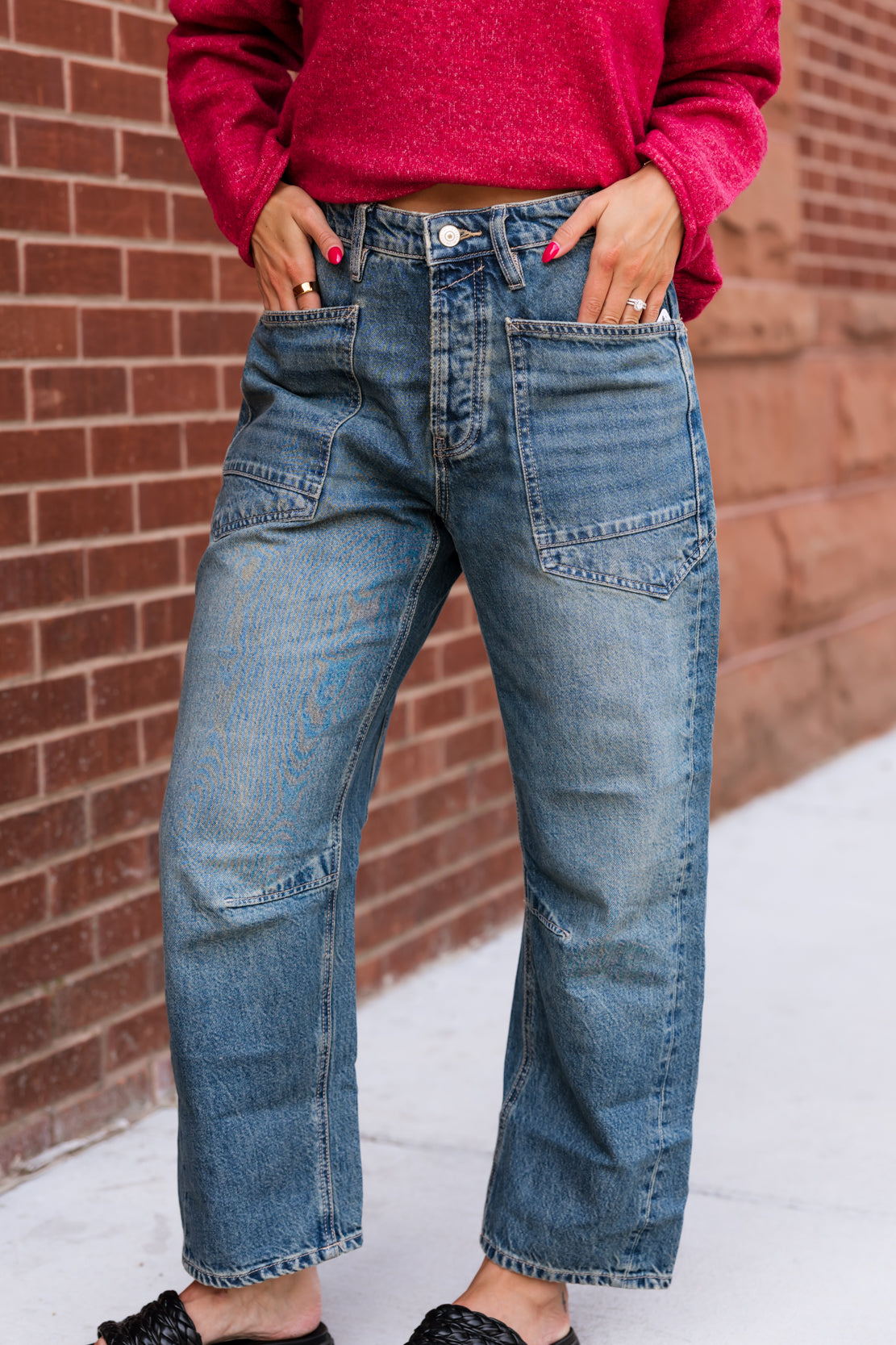 We The Free Minimalist Moxie Barrel Jeans | High Hopes