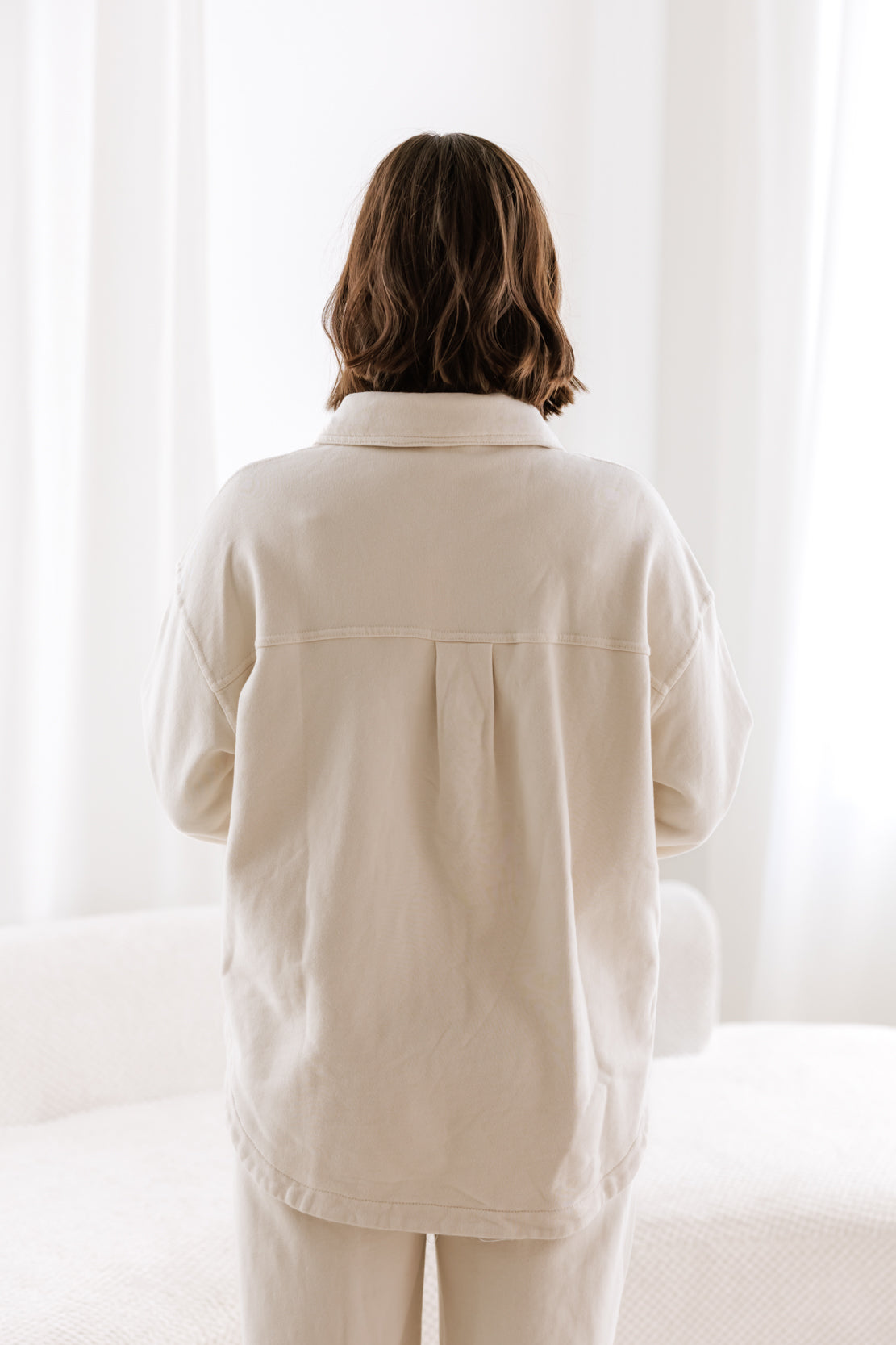 Highway Button Down Jacket | Light Beige