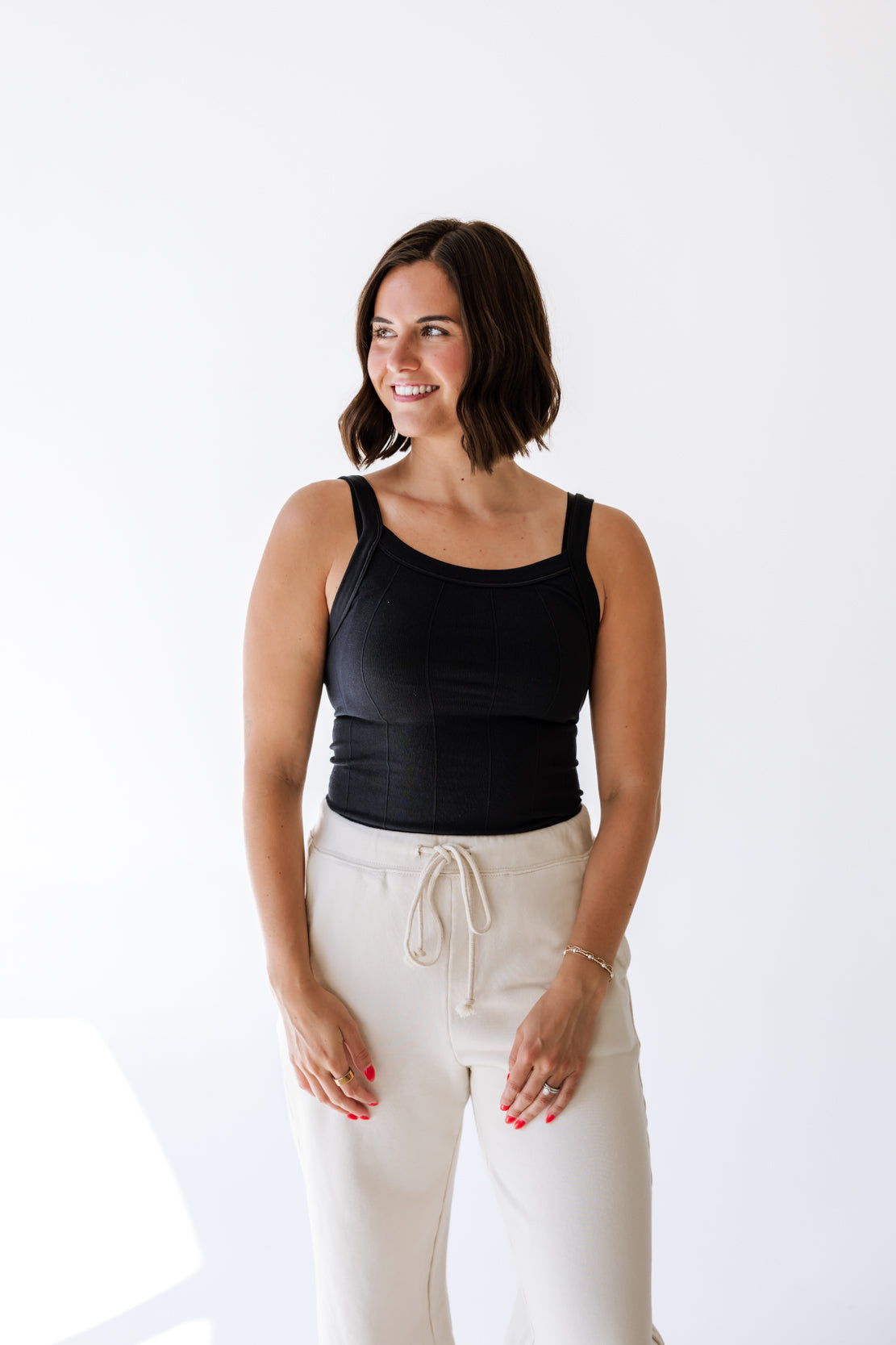 So Soft Seamless Scoop Tank | Black