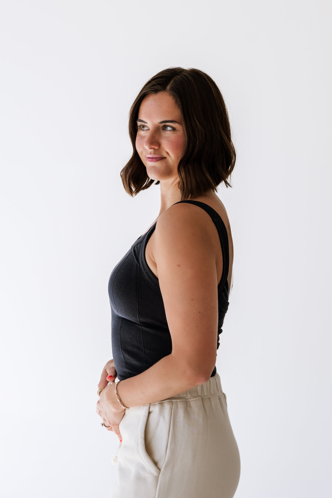 So Soft Seamless Scoop Tank | Black
