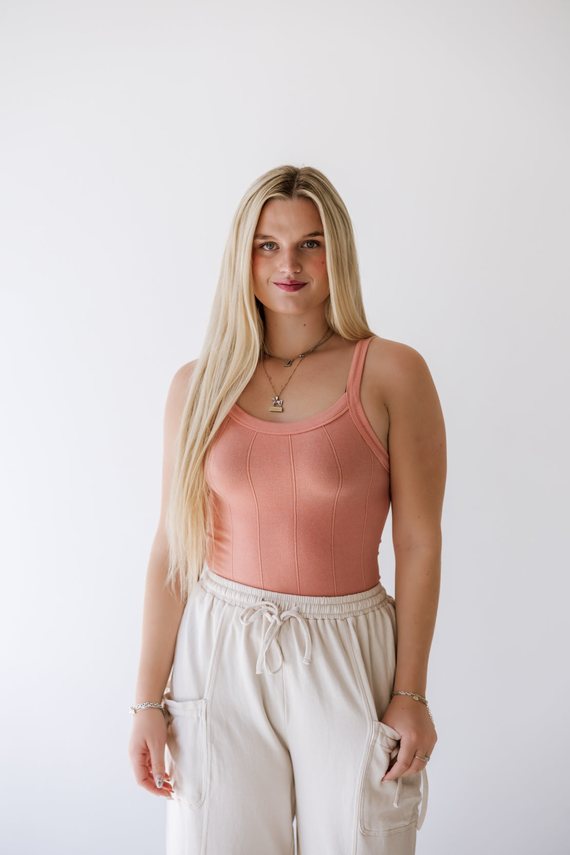 So Soft Seamless Scoop Tank | Coral Kiss