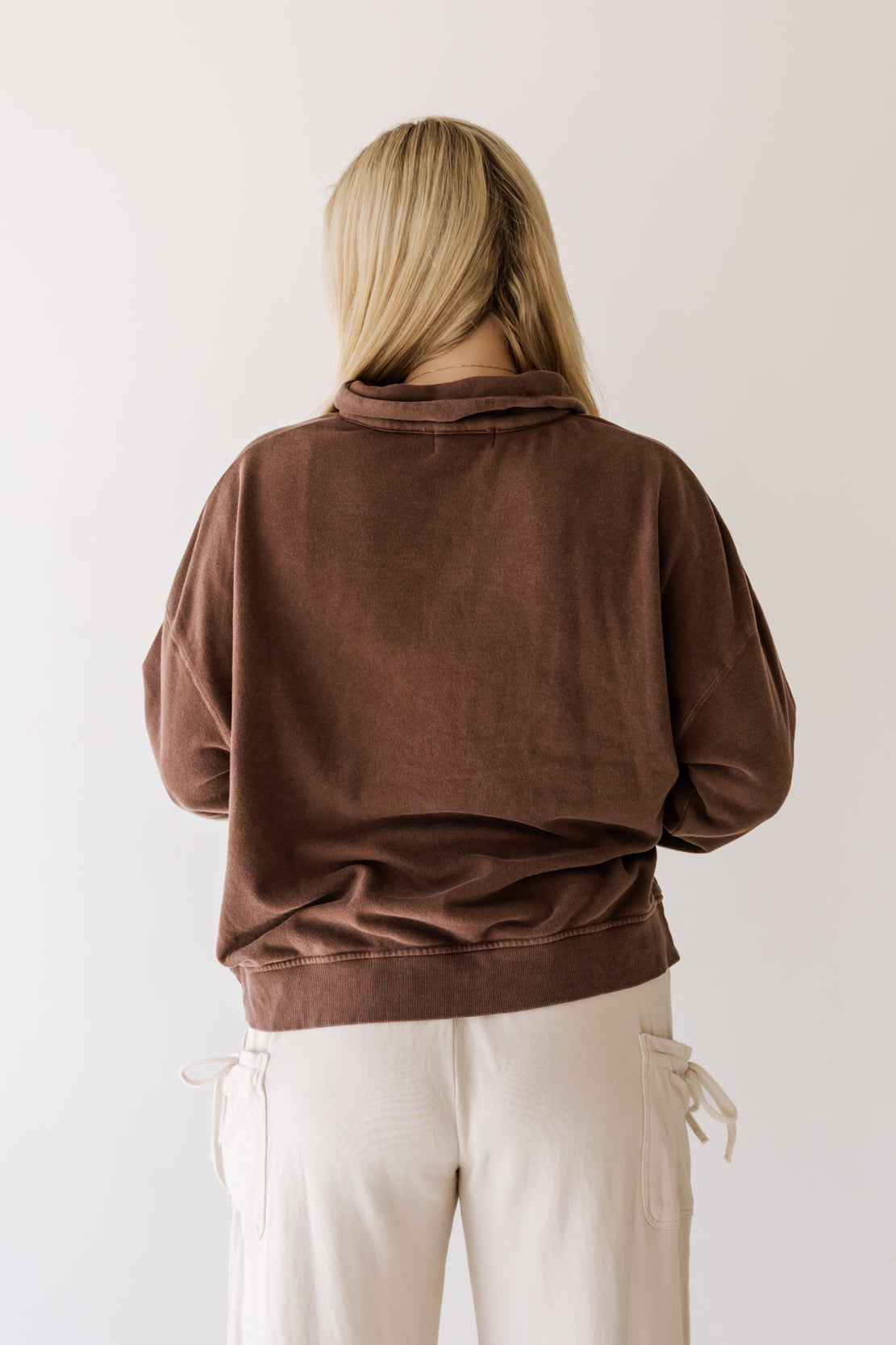 Natalie Button Up Sweatshirt | Dark Brown