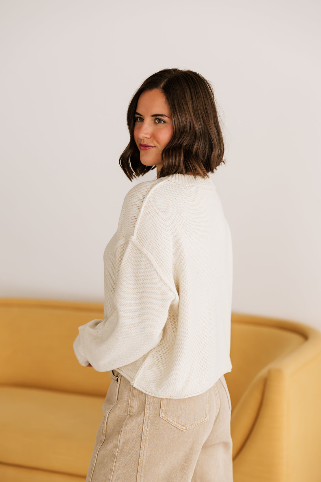 Maria Basic Sweater | Cream