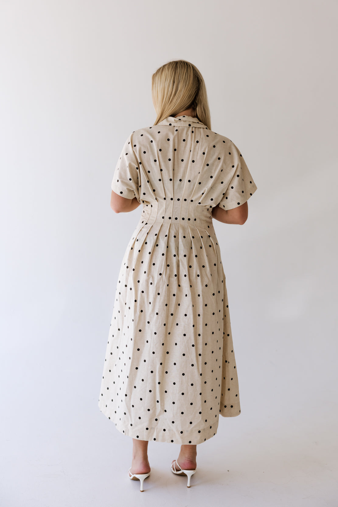 Brandy Polka Dot Maxi Dress | Oatmeal/Black