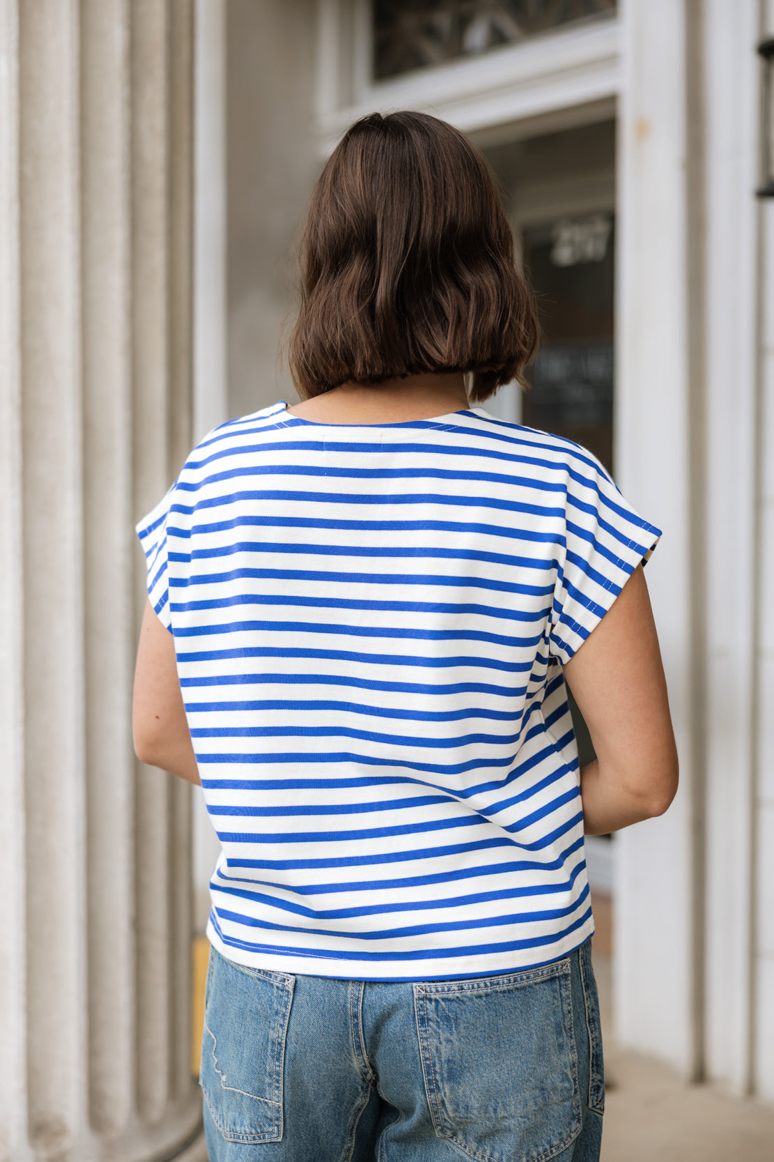 Paisley Striped T-Shirt | Navy Multi