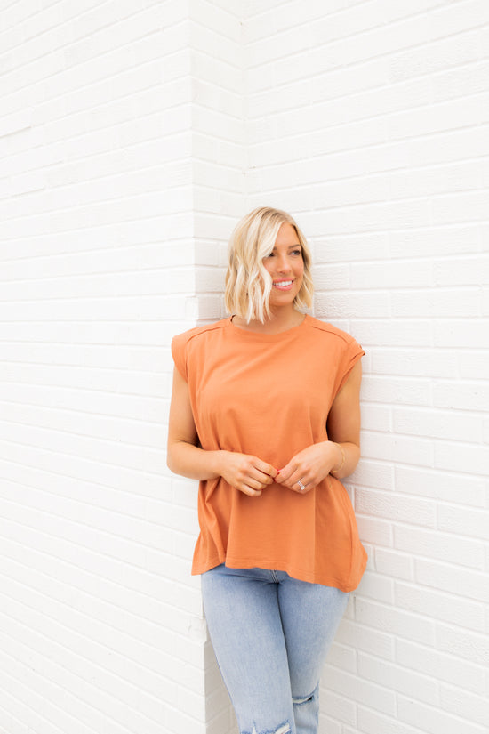 Elora Oversized Top | Baked Clay