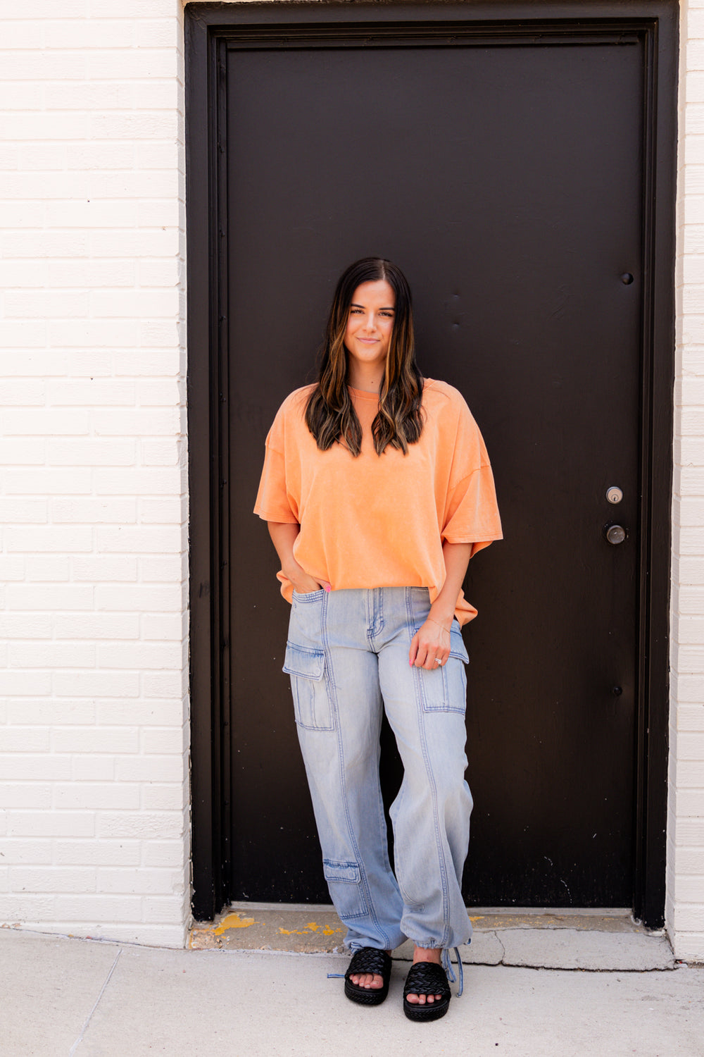 Opal Oversized Tee | Orange