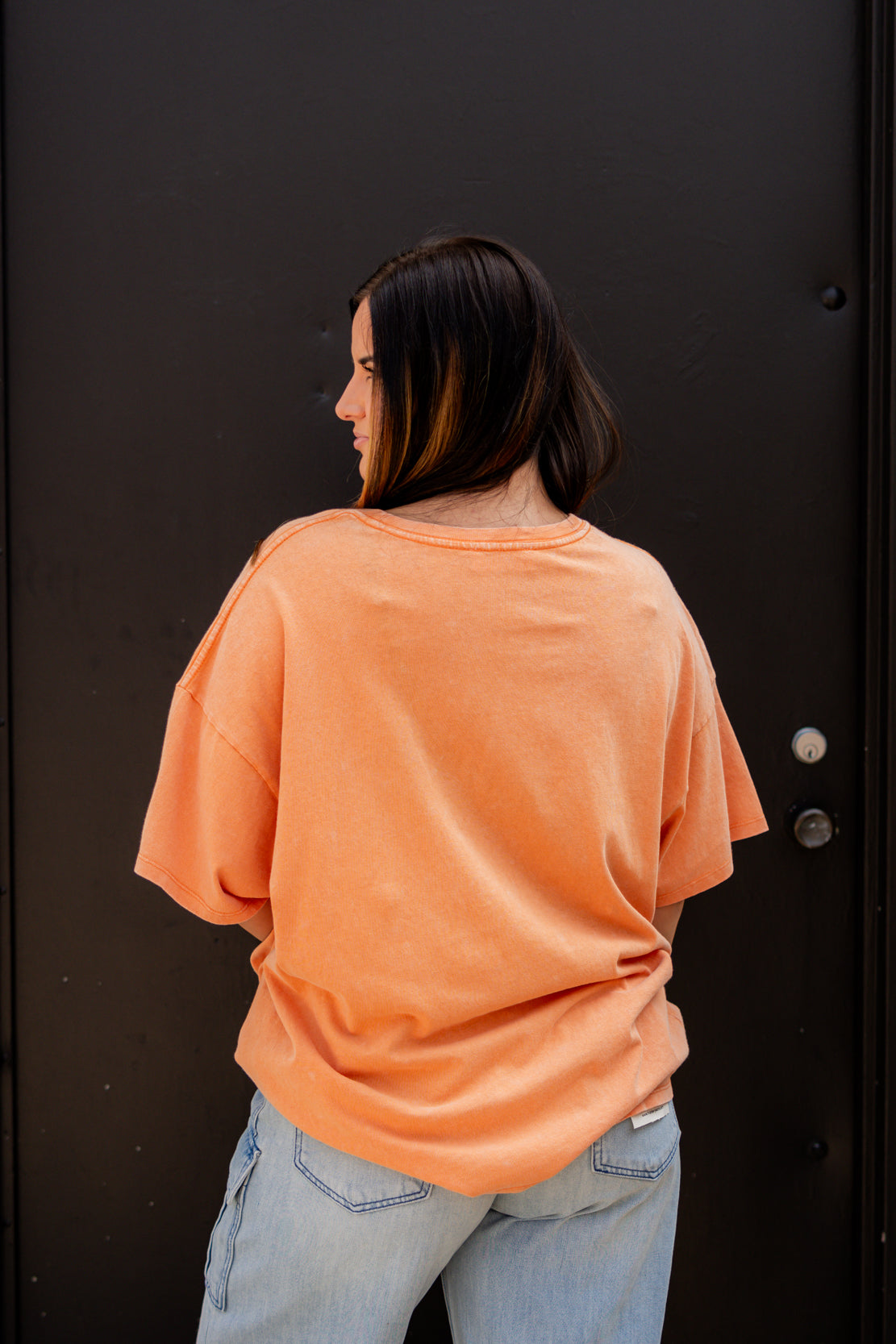 Opal Oversized Tee | Orange