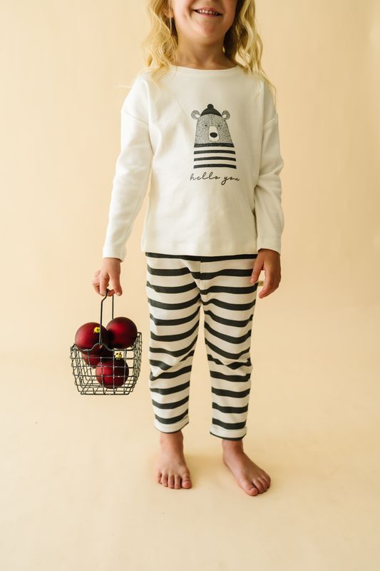 Organic Long Sleeve Tee & Pant Set | Hello You