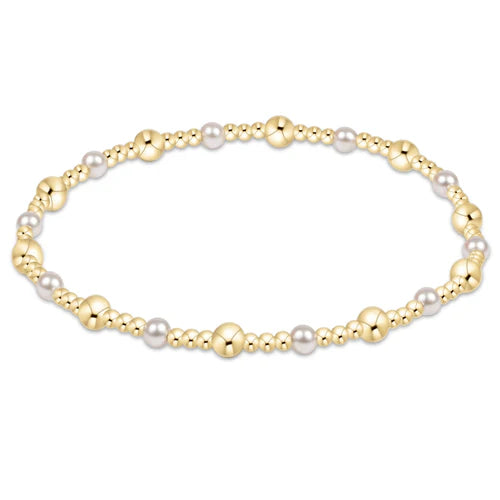 enewton Classic Gold Sincerity Pattern Bracelet | Pearl