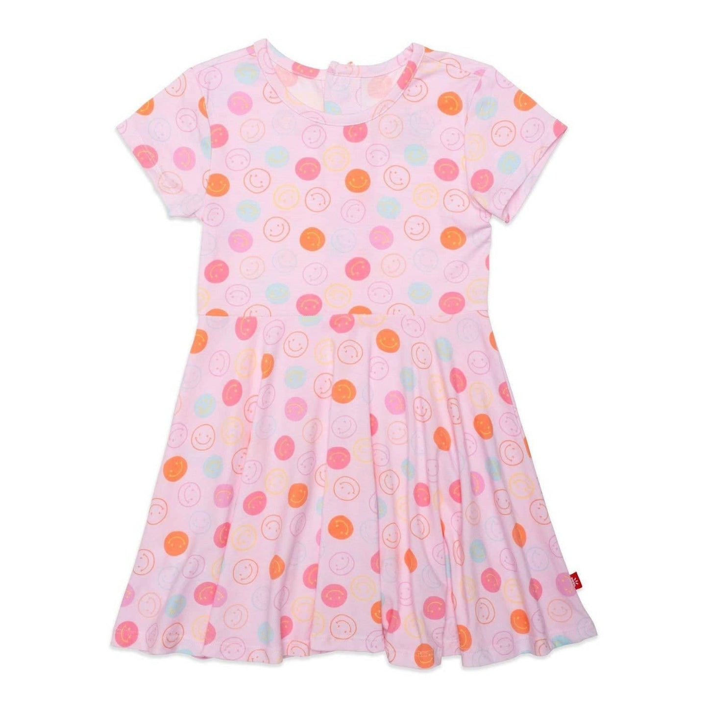Magnetic Me Pink Smile Short Sleeve Twirl Dress