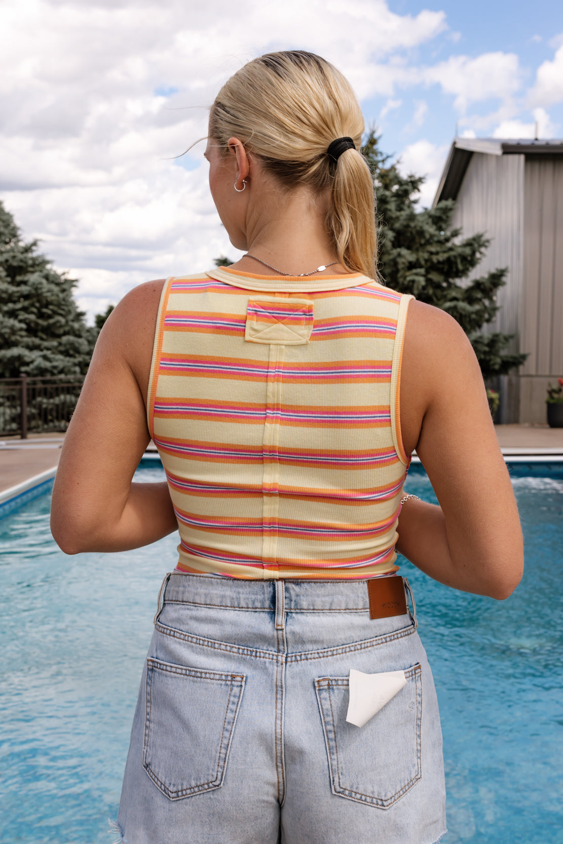 Jamie Henley Striped Tank Top | Butter Yellow Combo