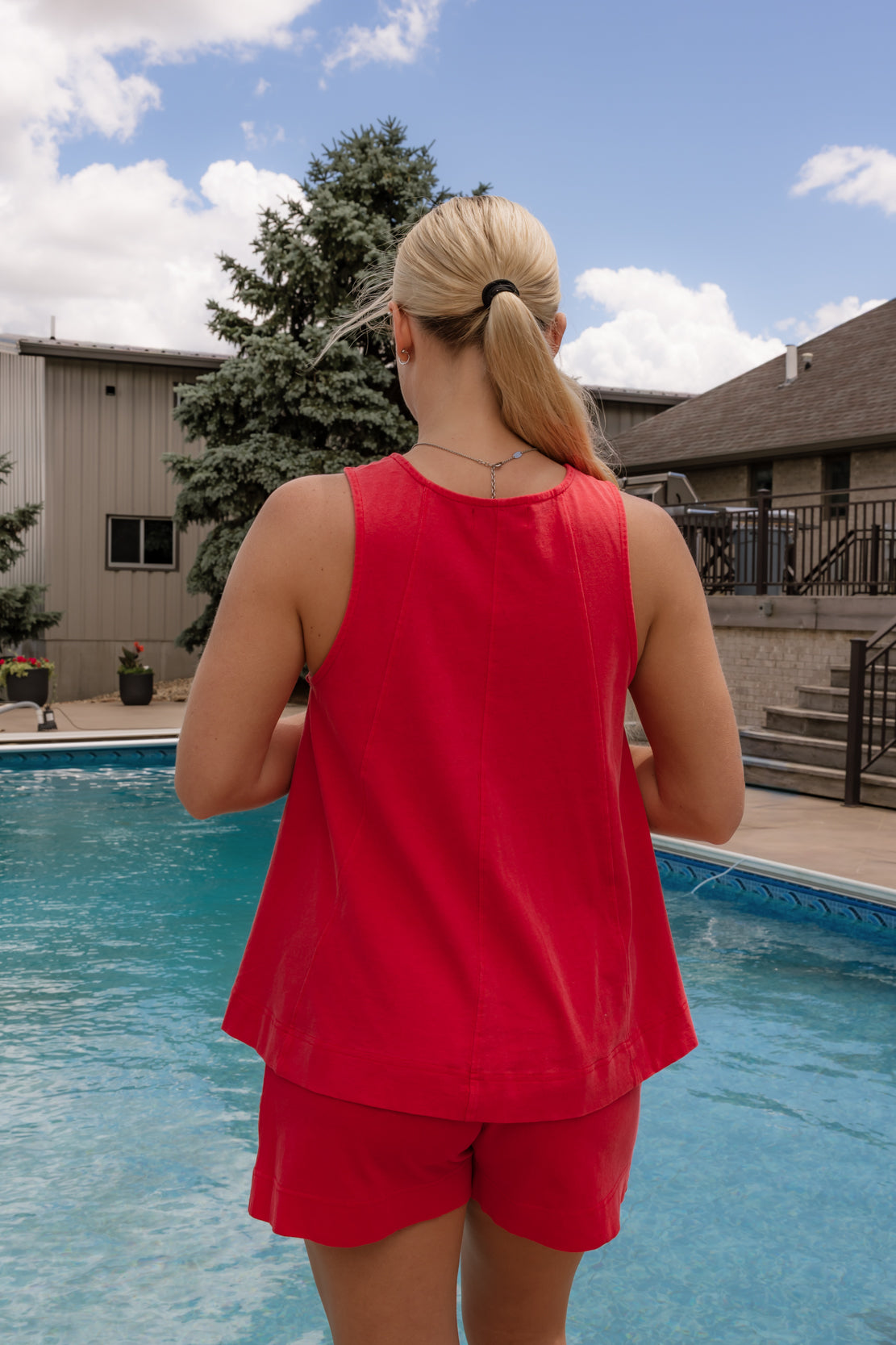 Nessa Tank & Short Set | Red