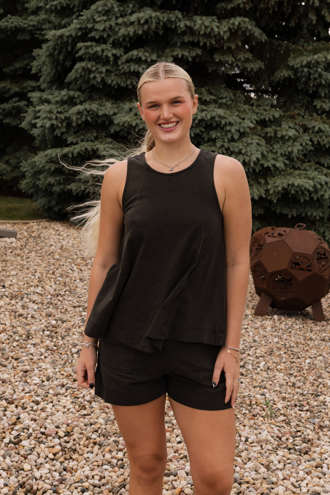 Nessa Tank & Short Set | Black