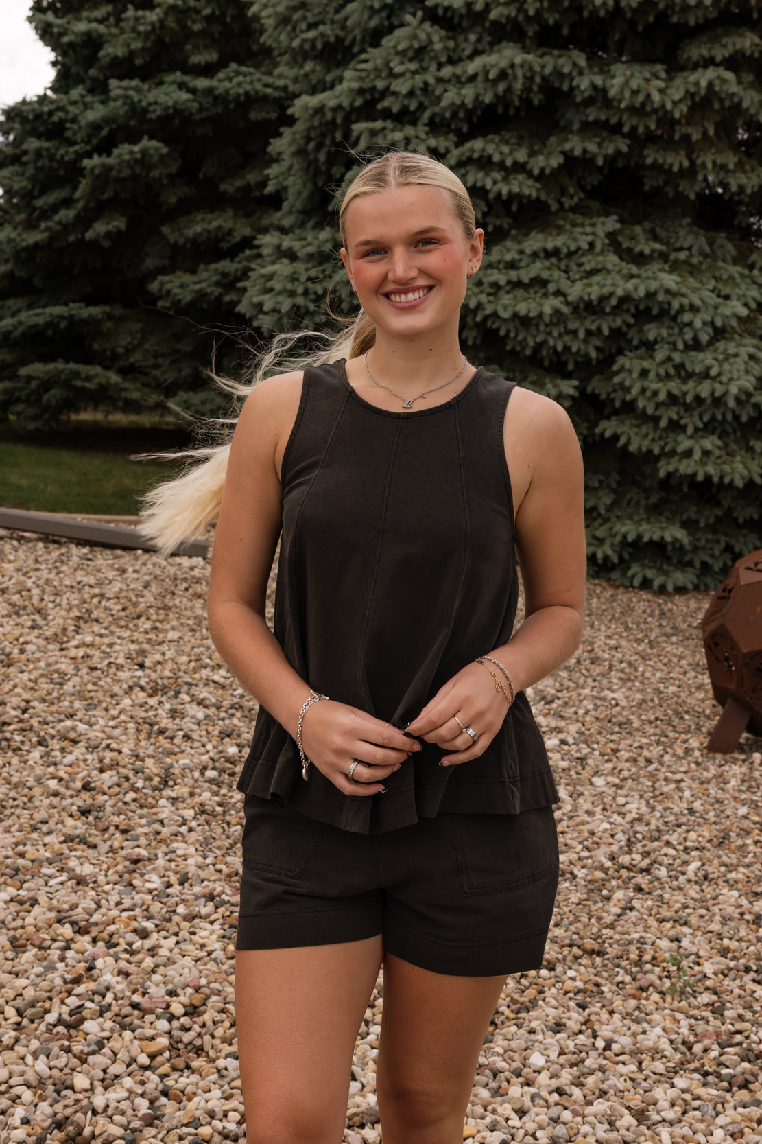 Nessa Tank & Short Set | Black