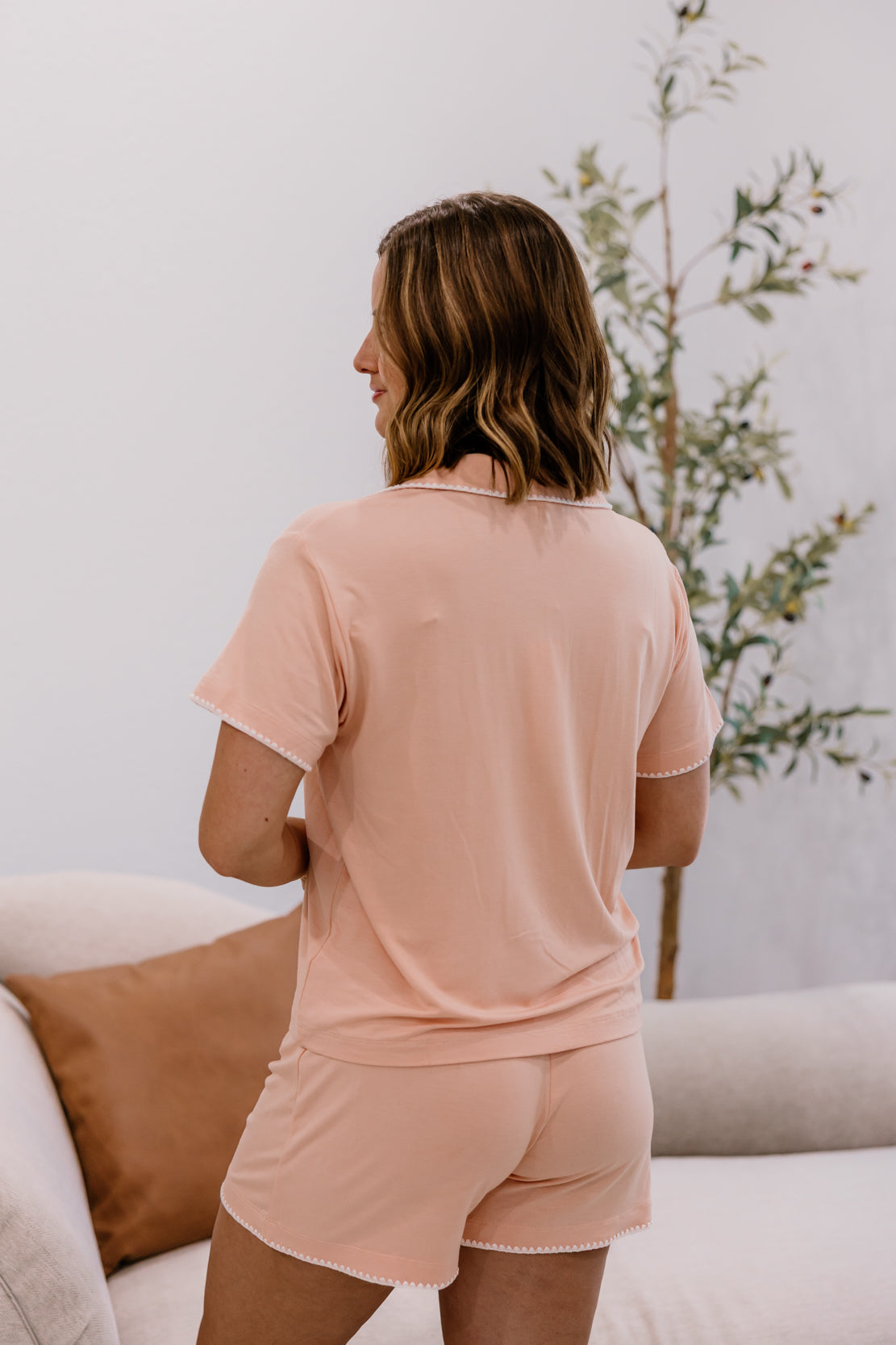 Nella Pajama Set | Peach Rose