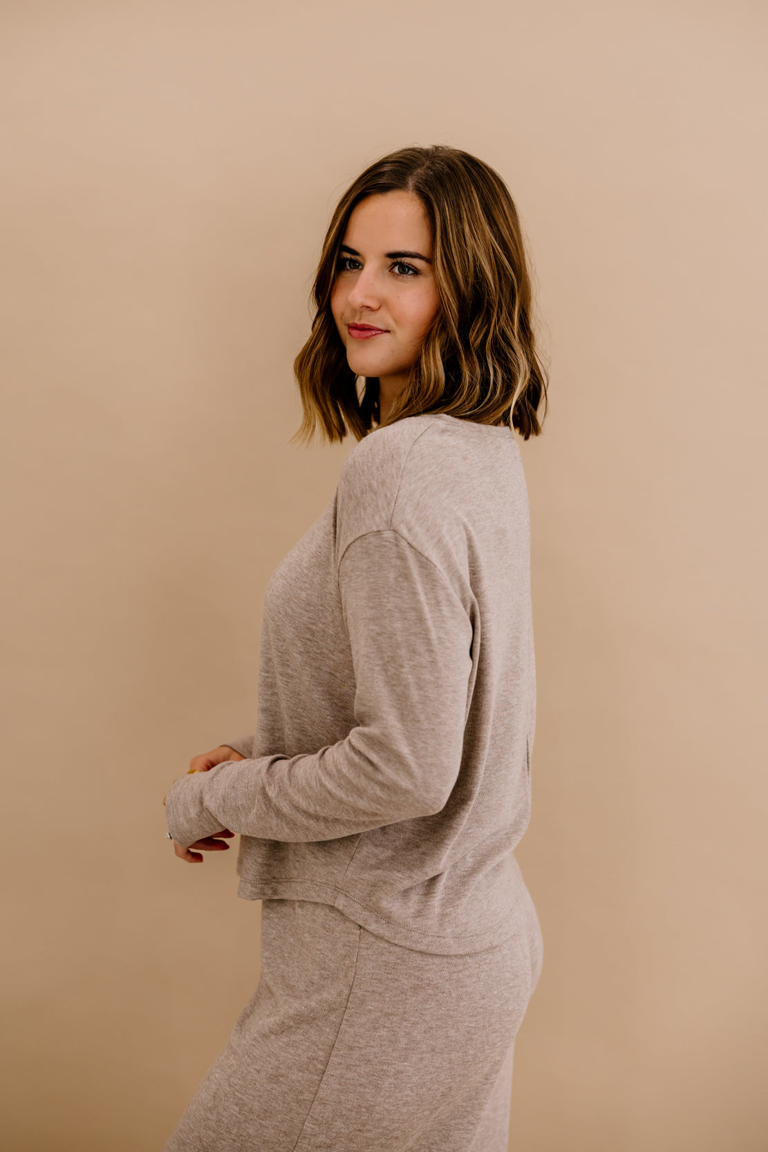 Covell Ribbed Pant Set | Mocha