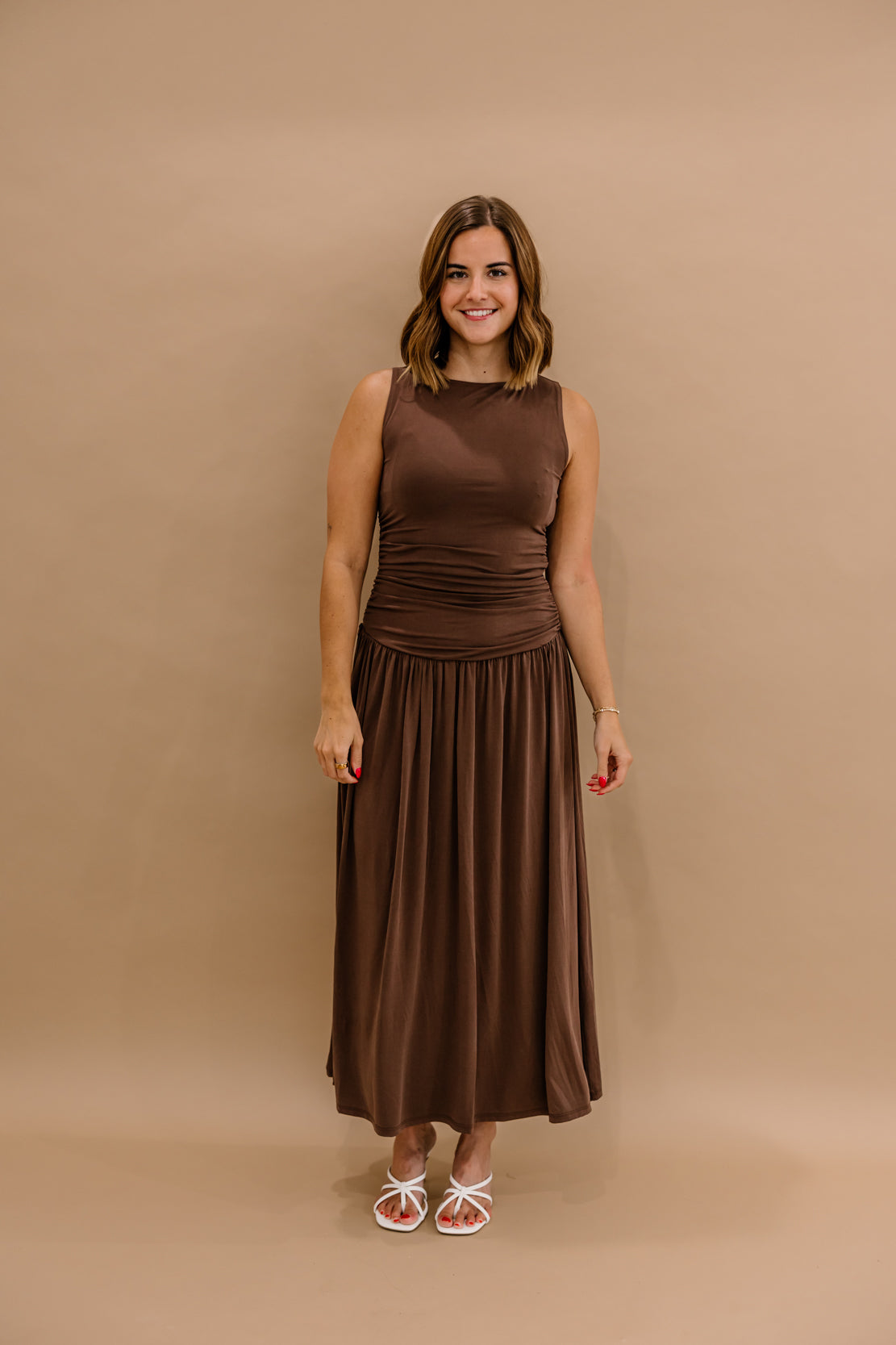 Khloe Bodice Maxi Dress | Brown