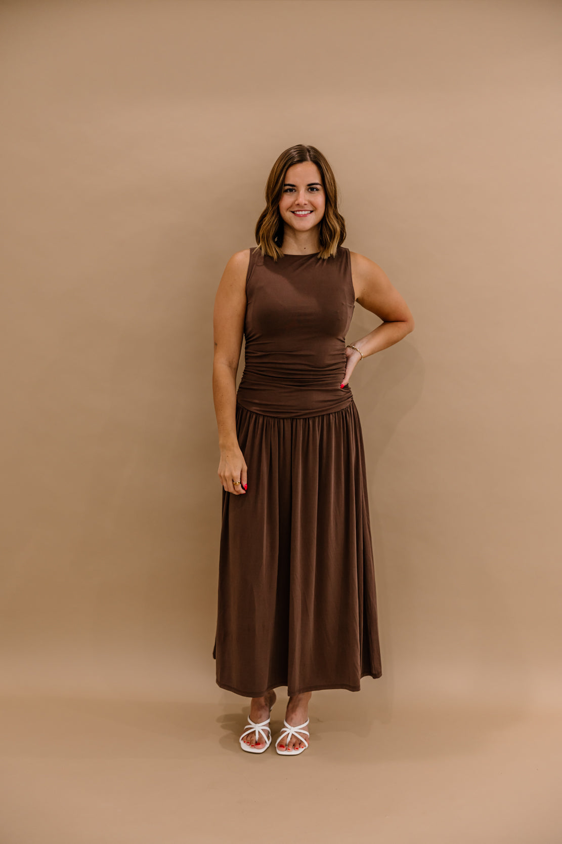 Khloe Bodice Maxi Dress | Brown