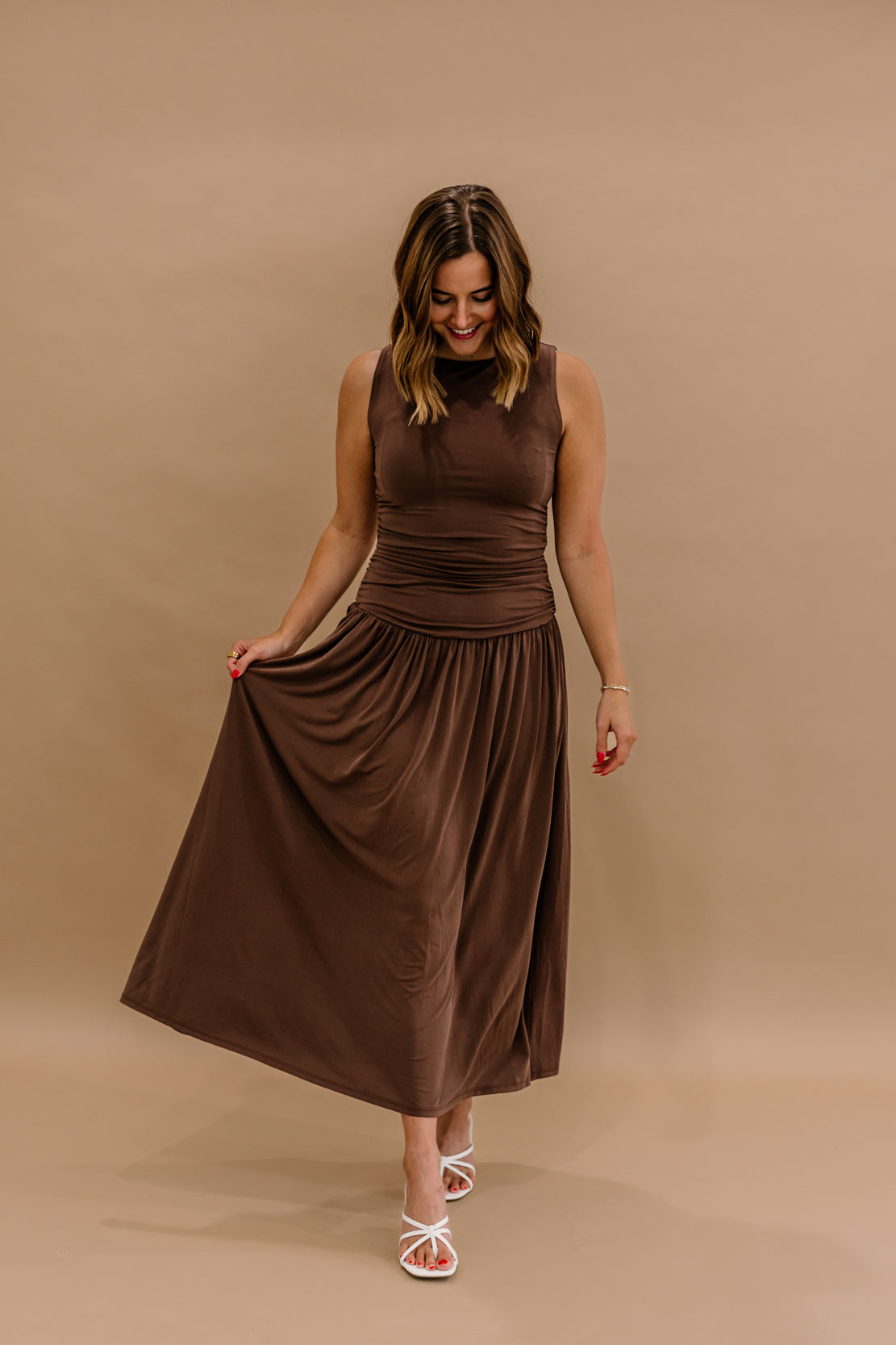 Khloe Bodice Maxi Dress | Brown