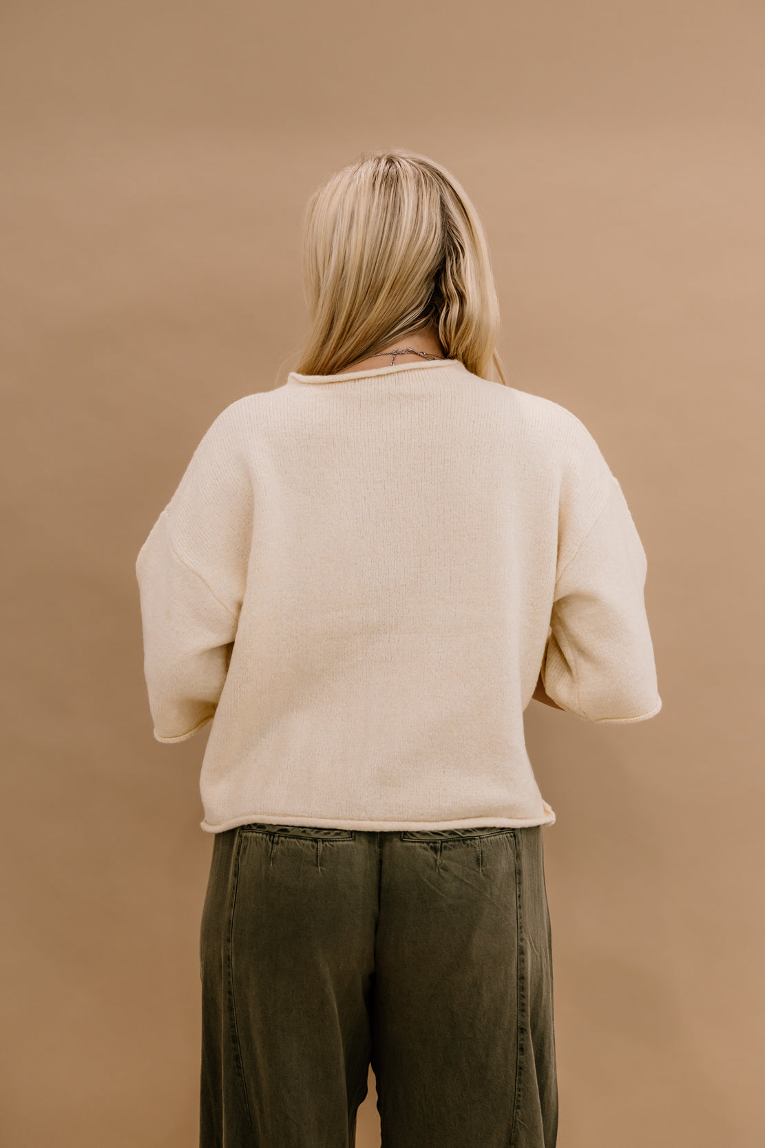 Kelsey Quarter Sleeve Cardi | Cream